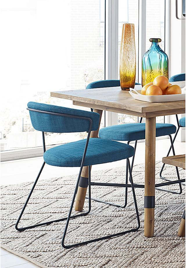 Ardith Blue Side Chair, Set of 2 - Thumbnail - Image 4