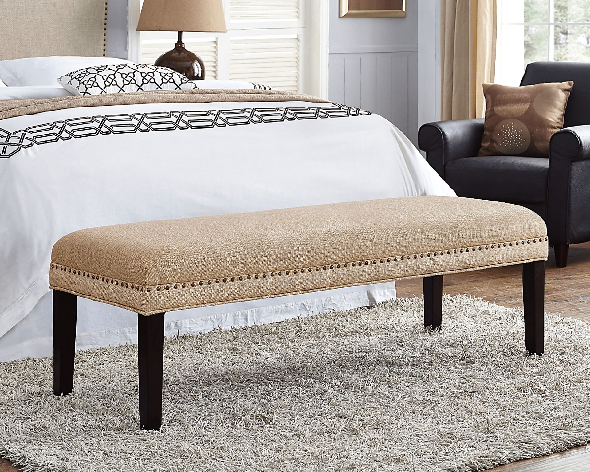 Ardleigh Beige Bed Bench - Image 4