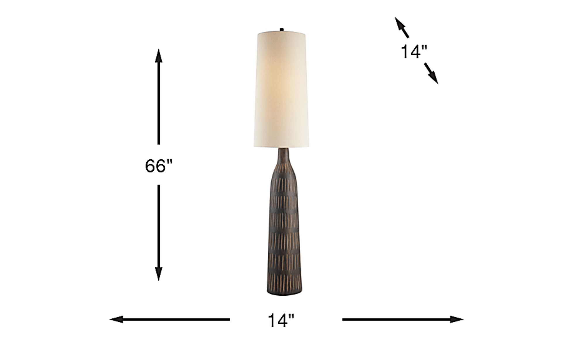 Dimension Image. Please refer to the Dimension Tab on this page for dimension details.