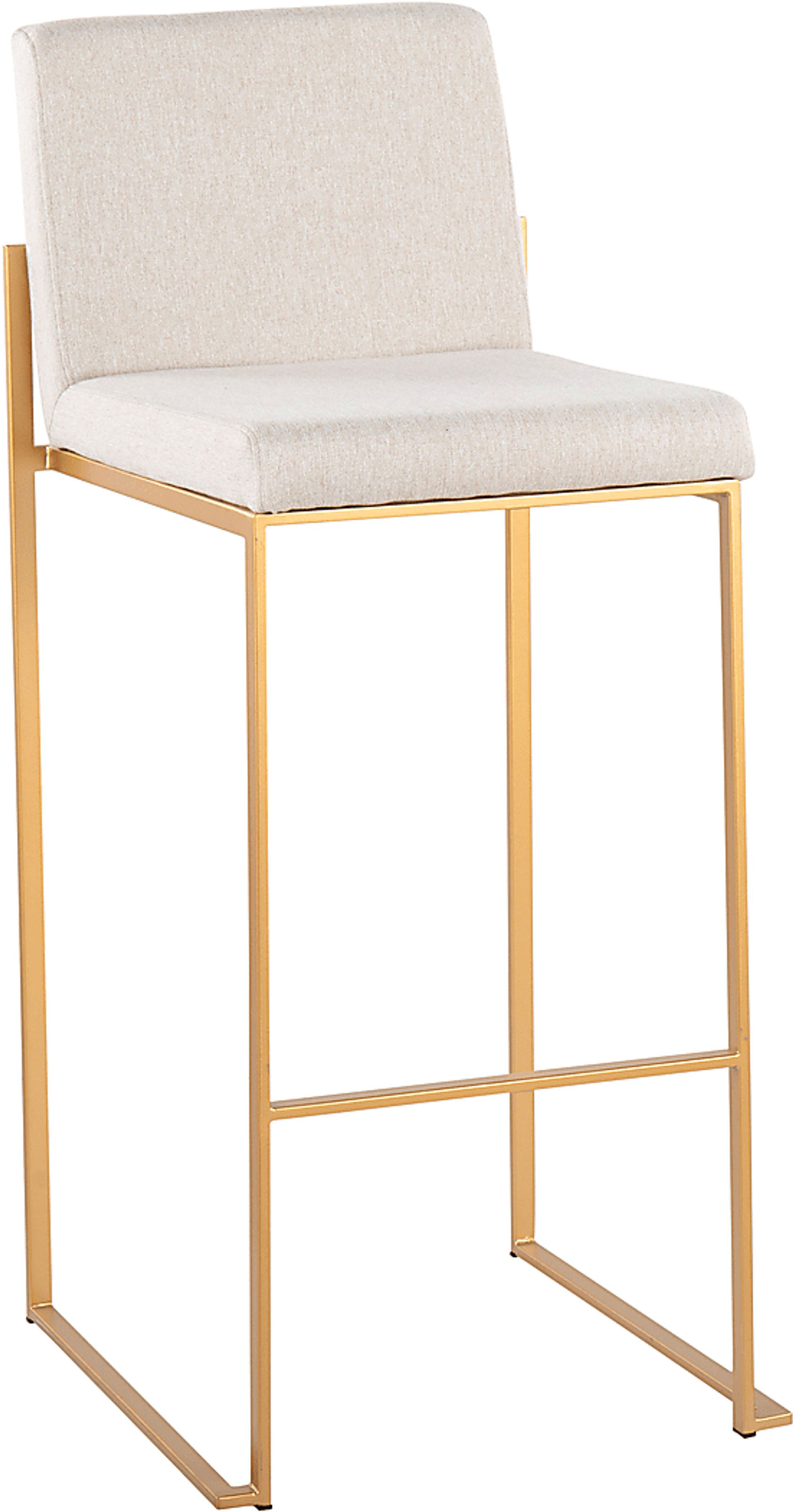 Arelane I Beige Barstool, Set of 2 - Image 2