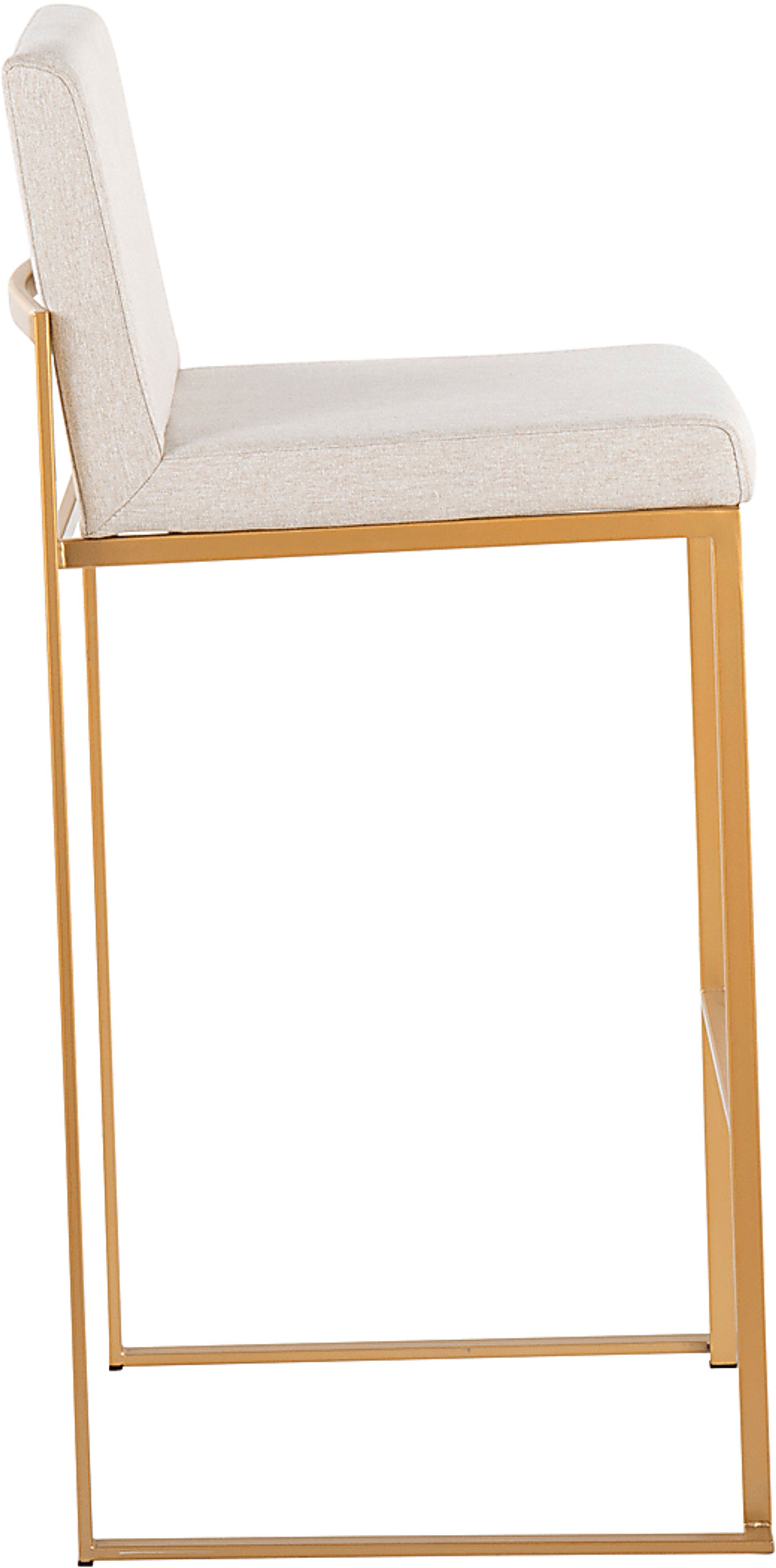 Arelane I Beige Barstool, Set of 2 - Image 3