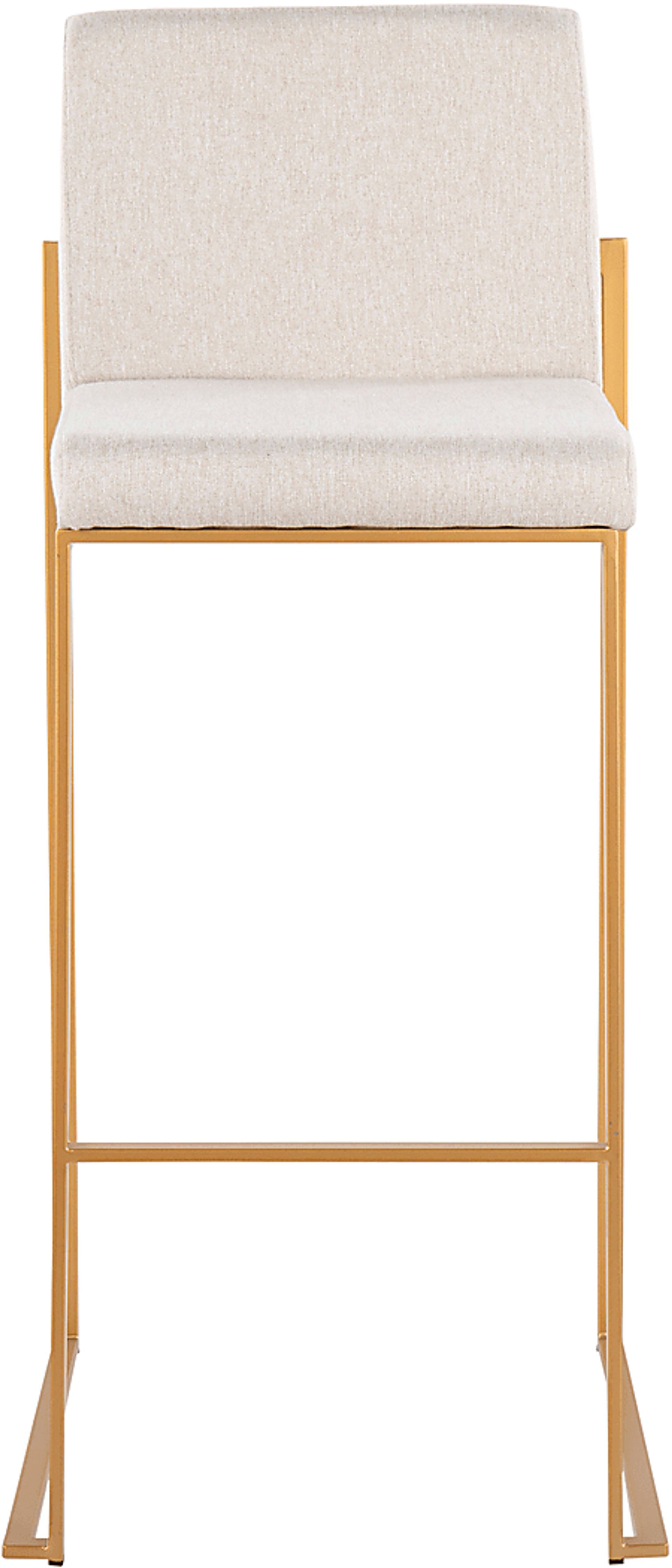Arelane I Beige Barstool, Set of 2 - Image 5