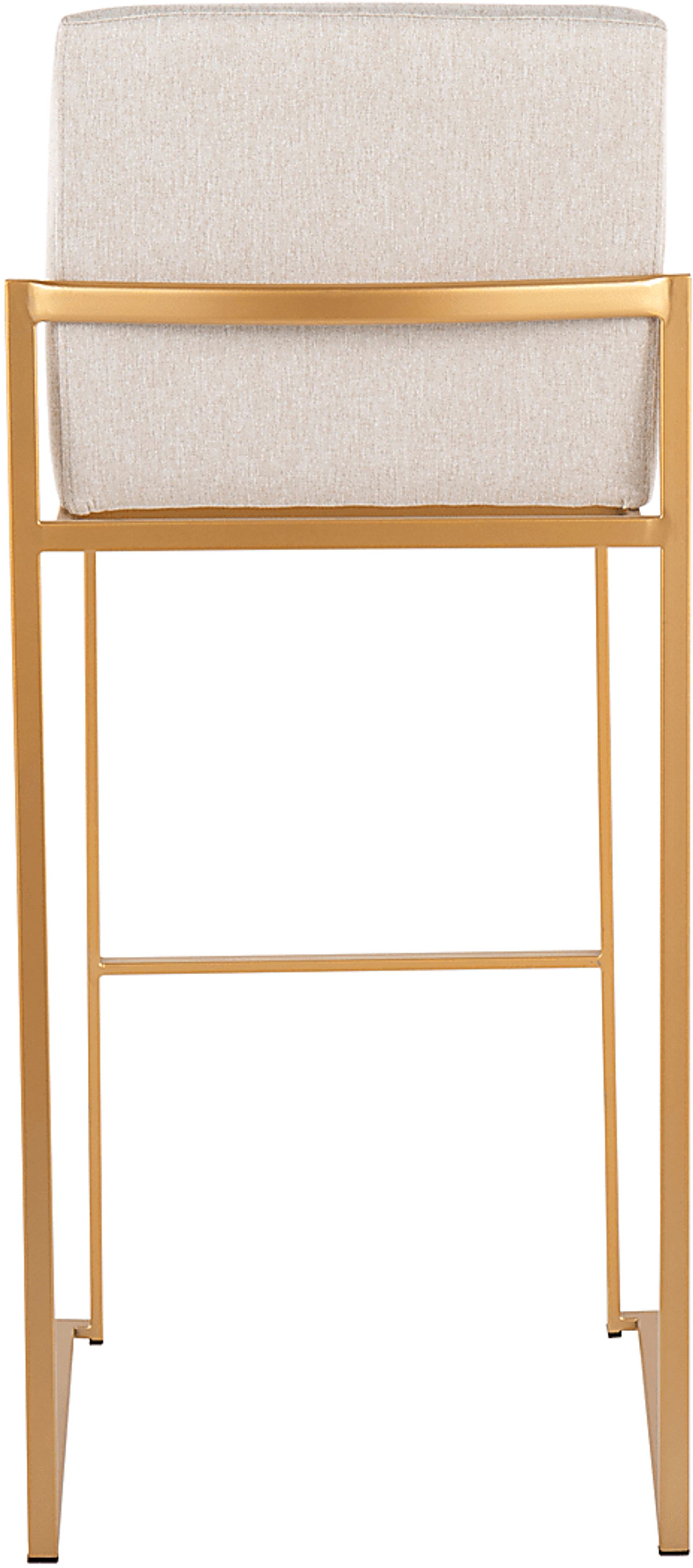 Arelane I Beige Barstool, Set of 2 - Image 6