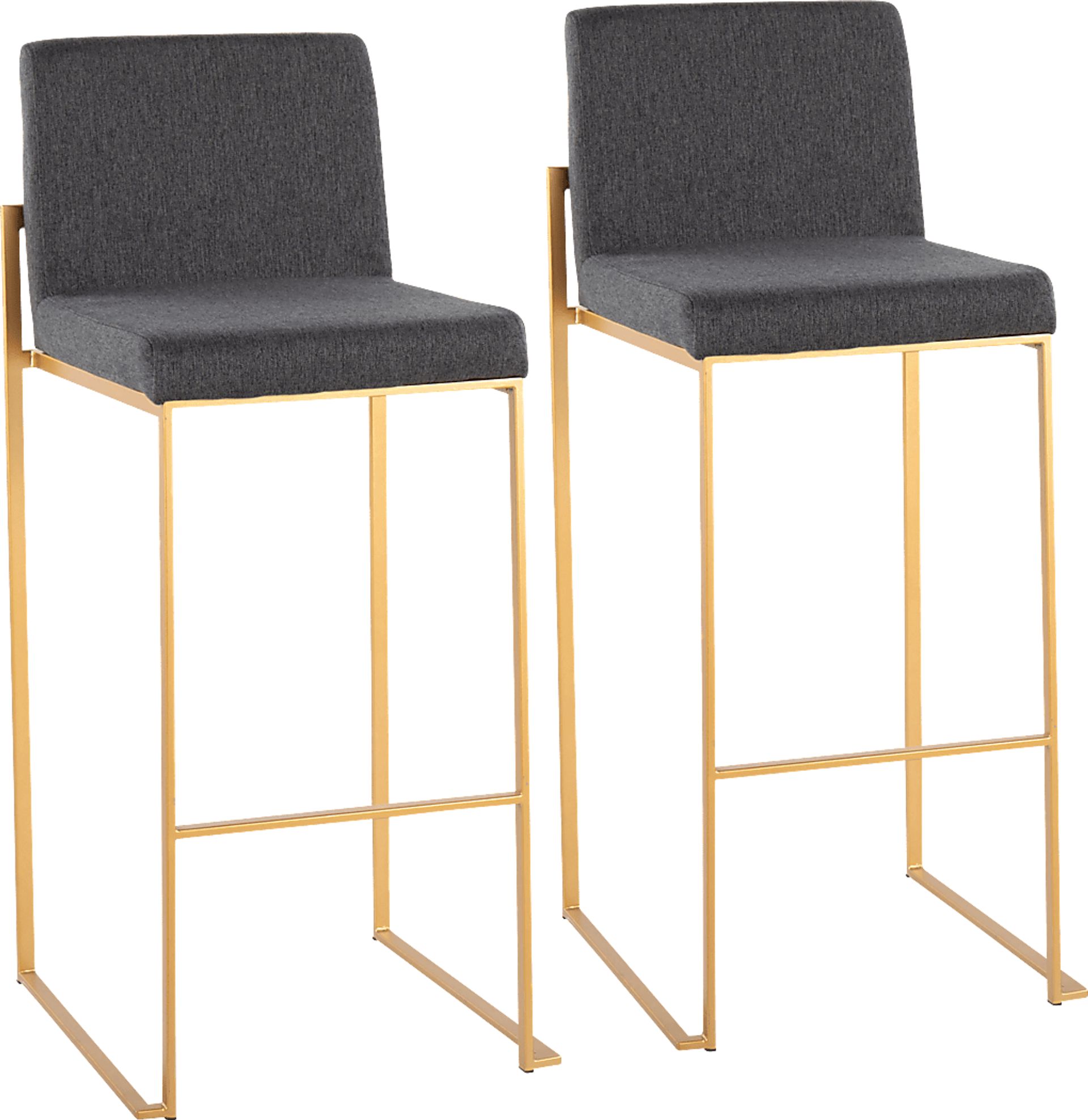 Arelane I Charcoal Barstool, Set of 2 - Image 1