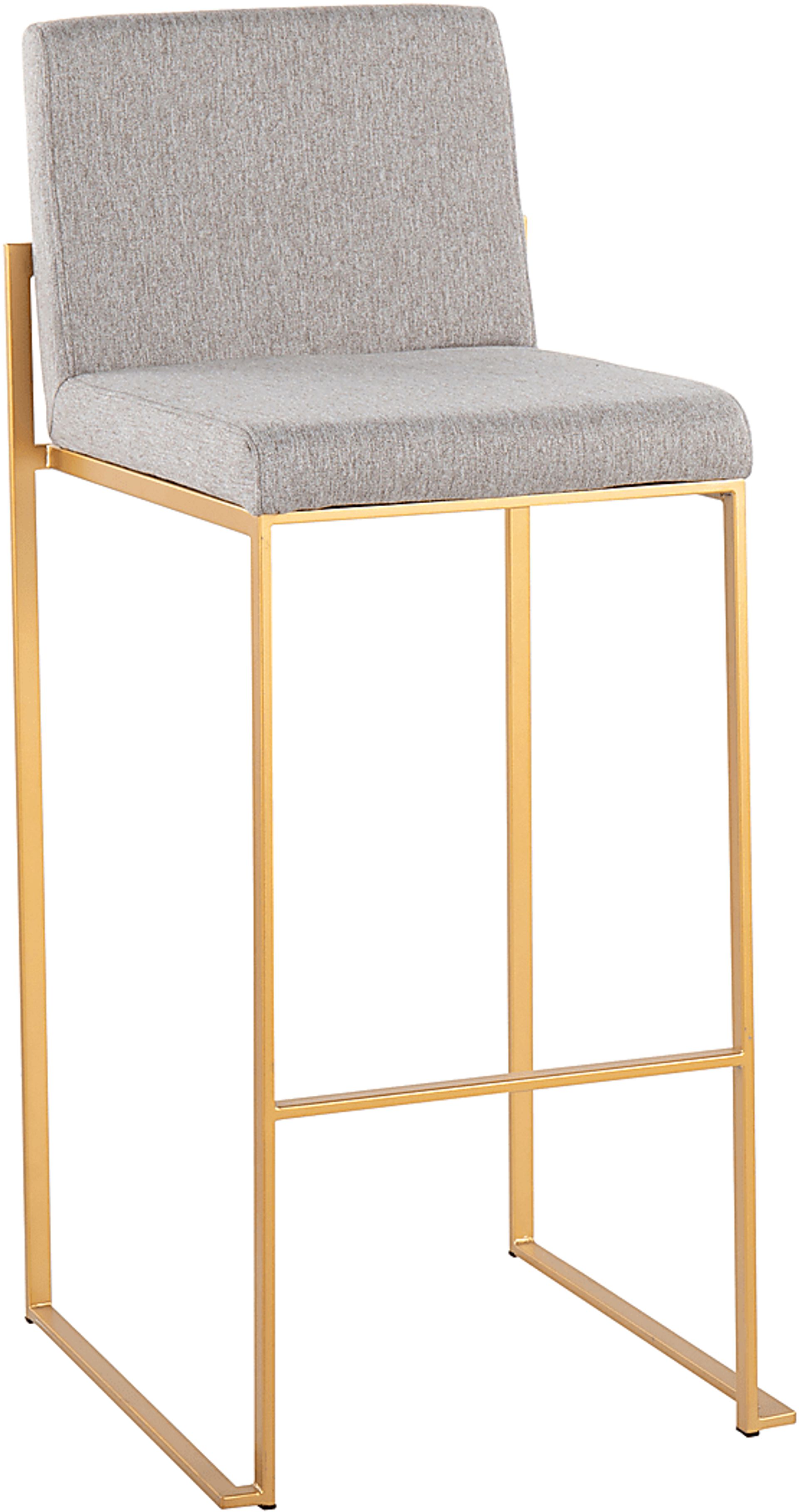 Arelane I Gray Barstool, Set of 2 - Image 2