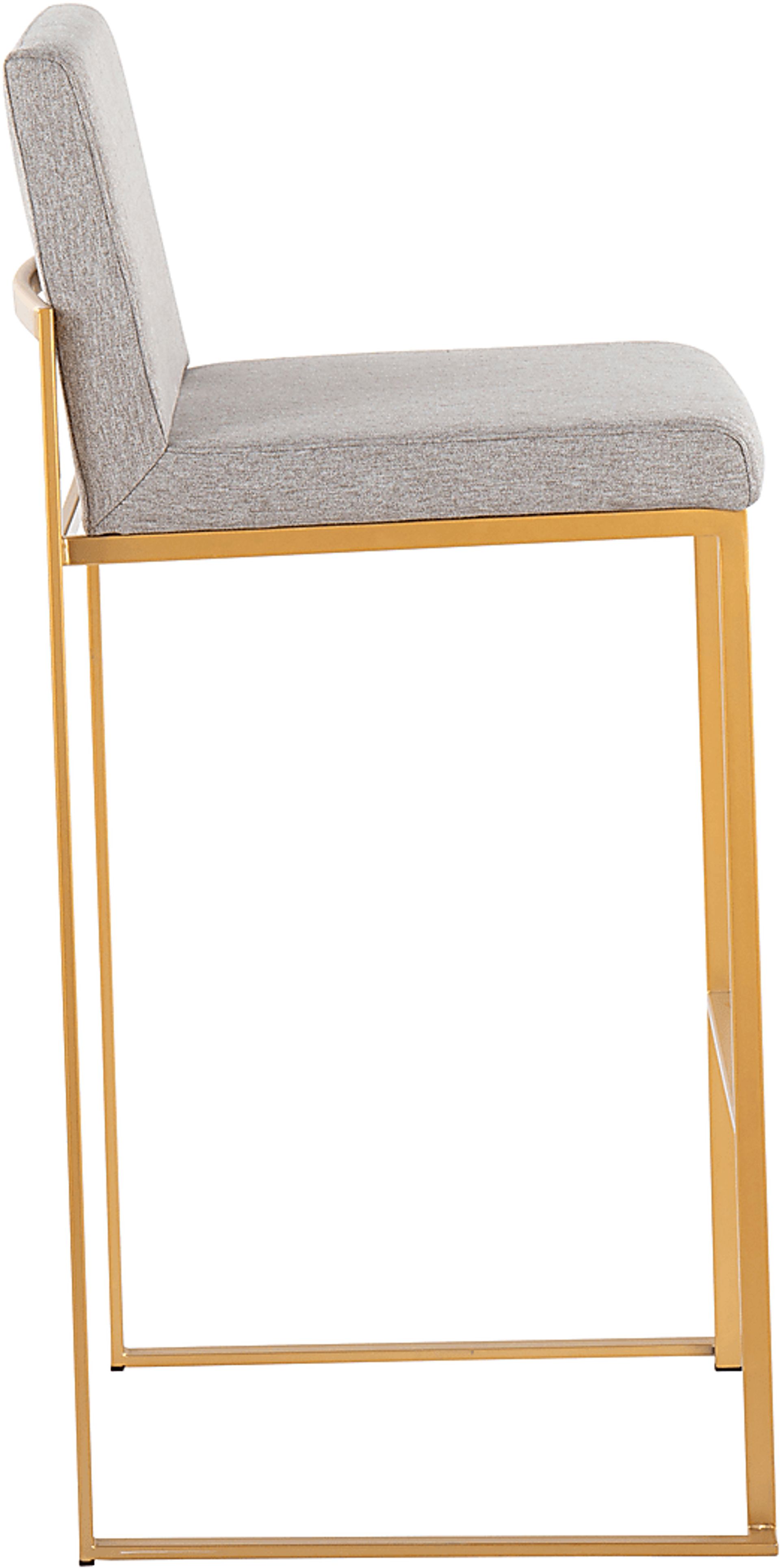 Arelane I Gray Barstool, Set of 2 - Image 3