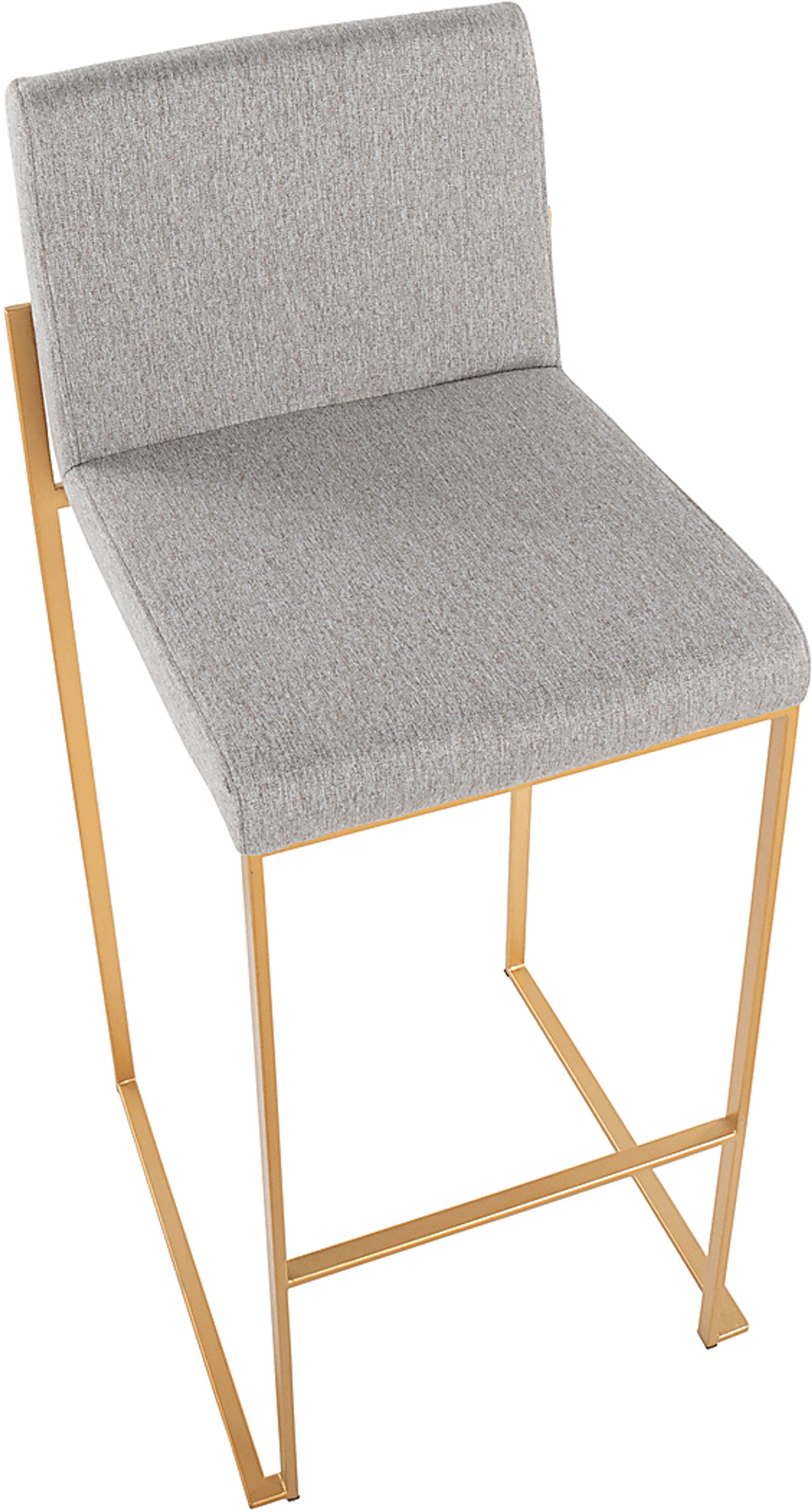 Arelane I Gray Barstool, Set of 2 - Image 4