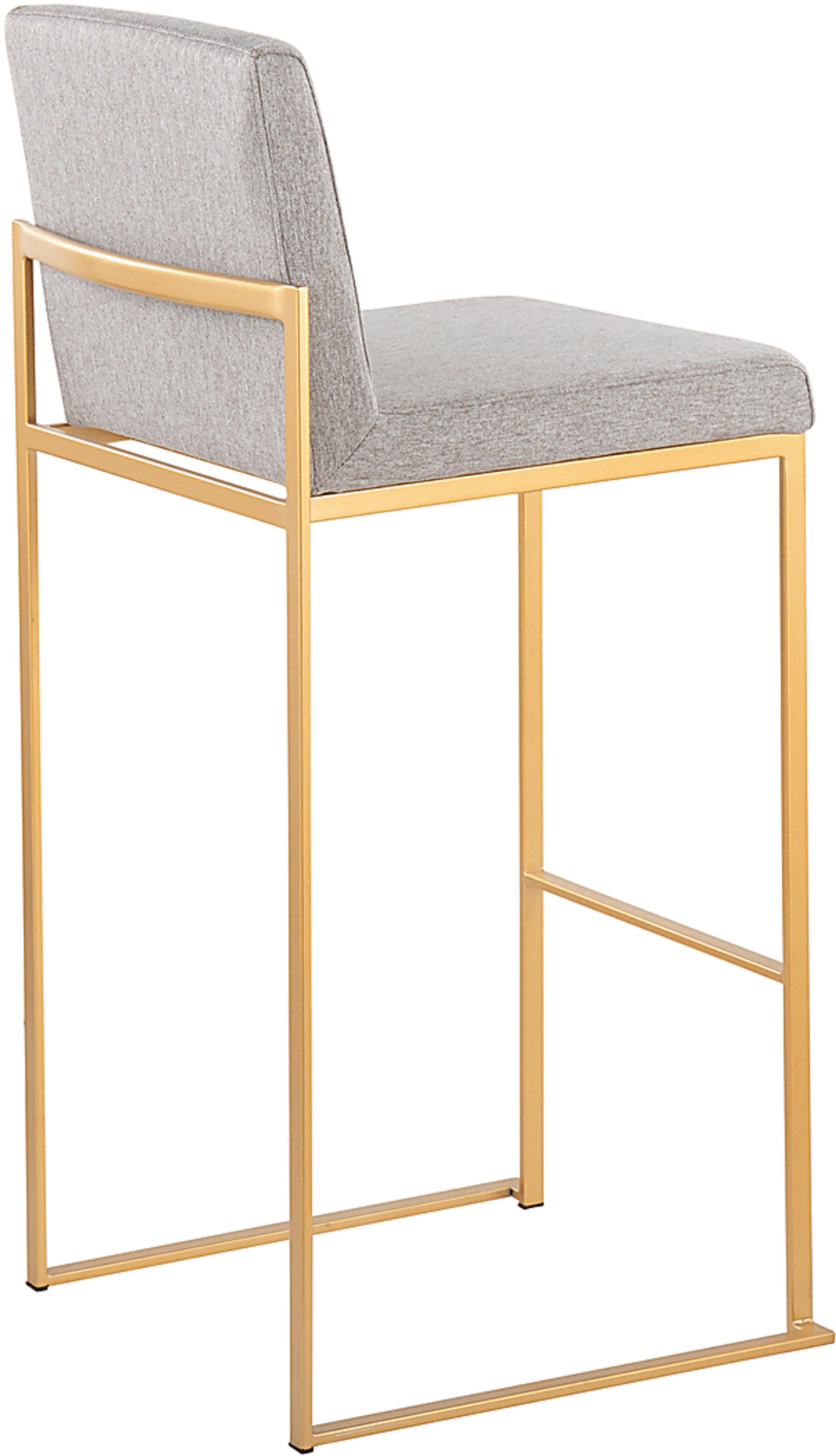 Arelane I Gray Barstool, Set of 2 - Image 7