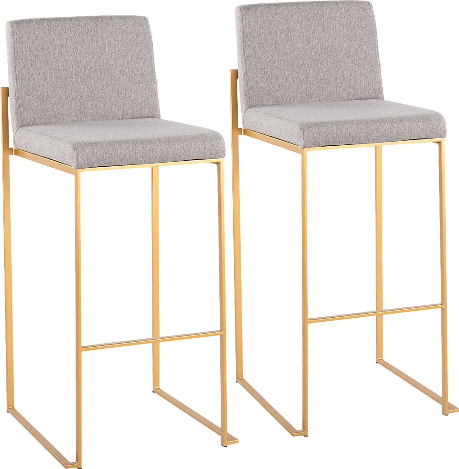 Arelane I Gray Barstool, Set of 2 - Image 1