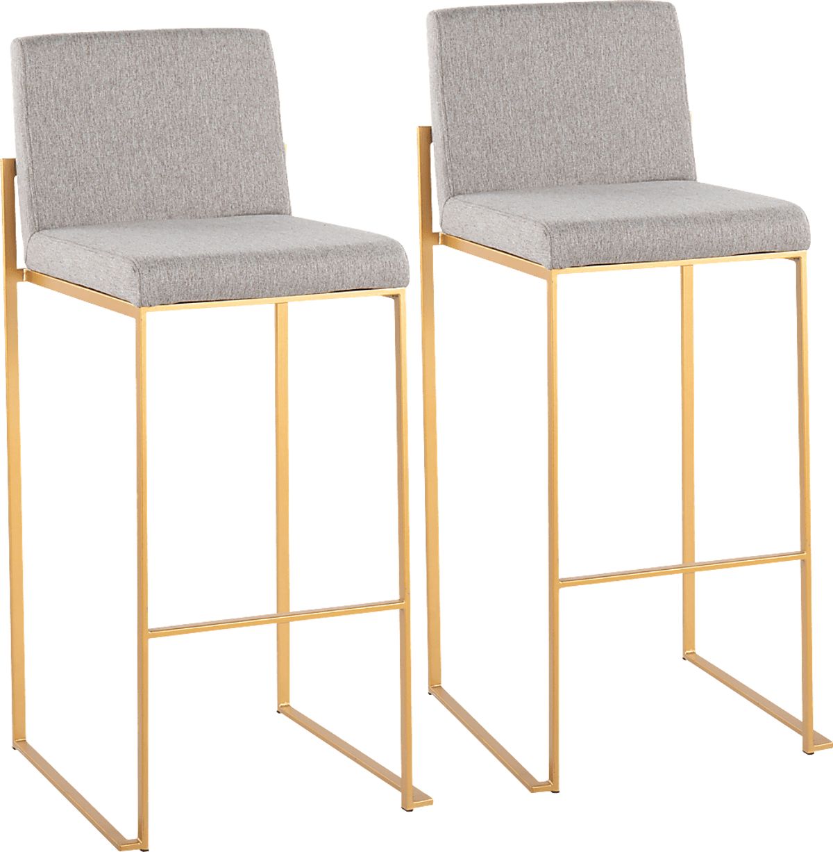 Arelane I Gray Polyester Fabric Barstool, Set Of 2 | Rooms to Go