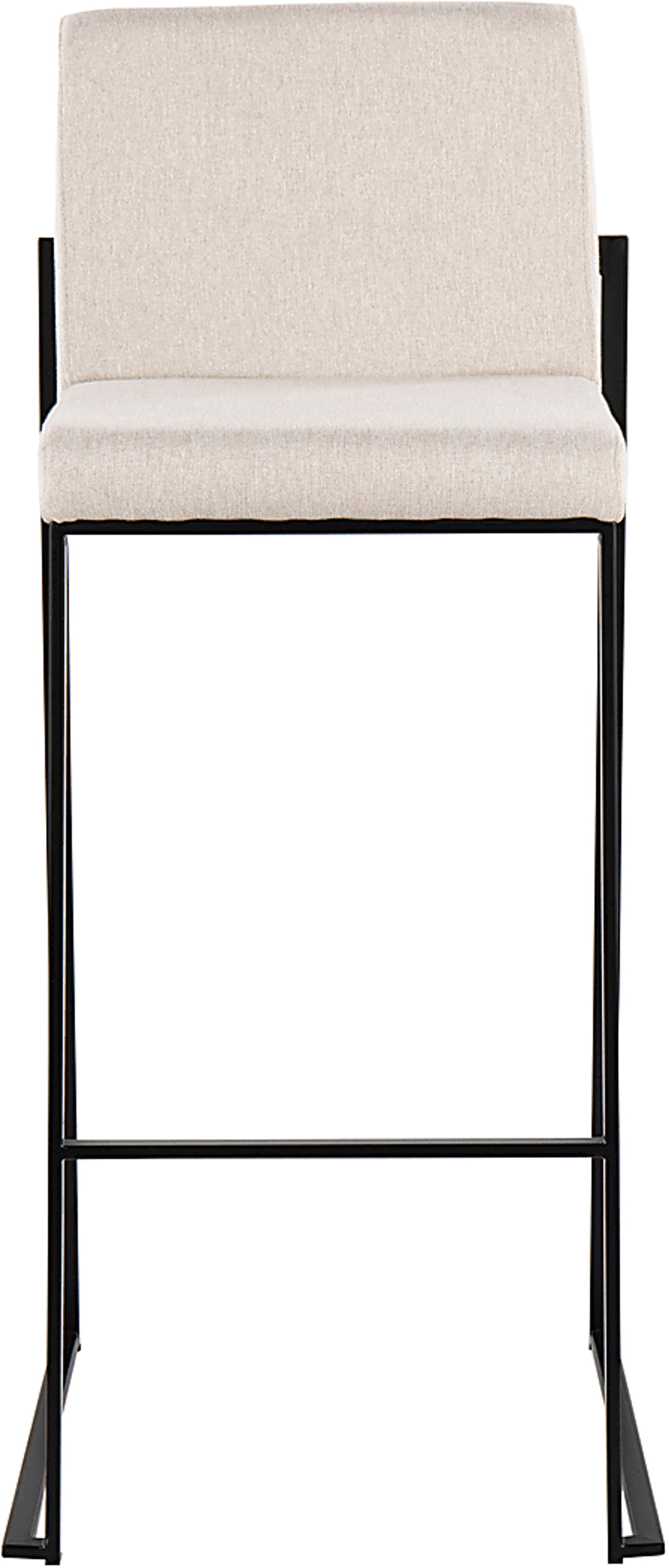 Arelane II Beige Barstool, Set of 2 - Image 6