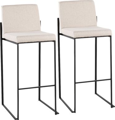 Arelane II Beige Barstool, Set of 2