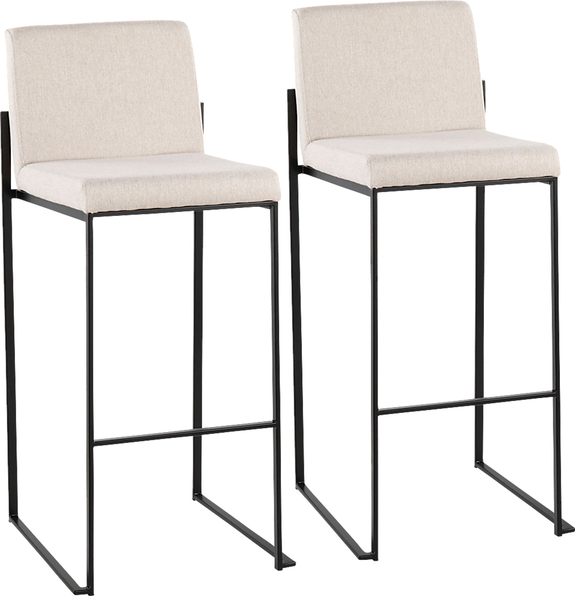 Arelane II Beige Barstool, Set of 2 - Image 1