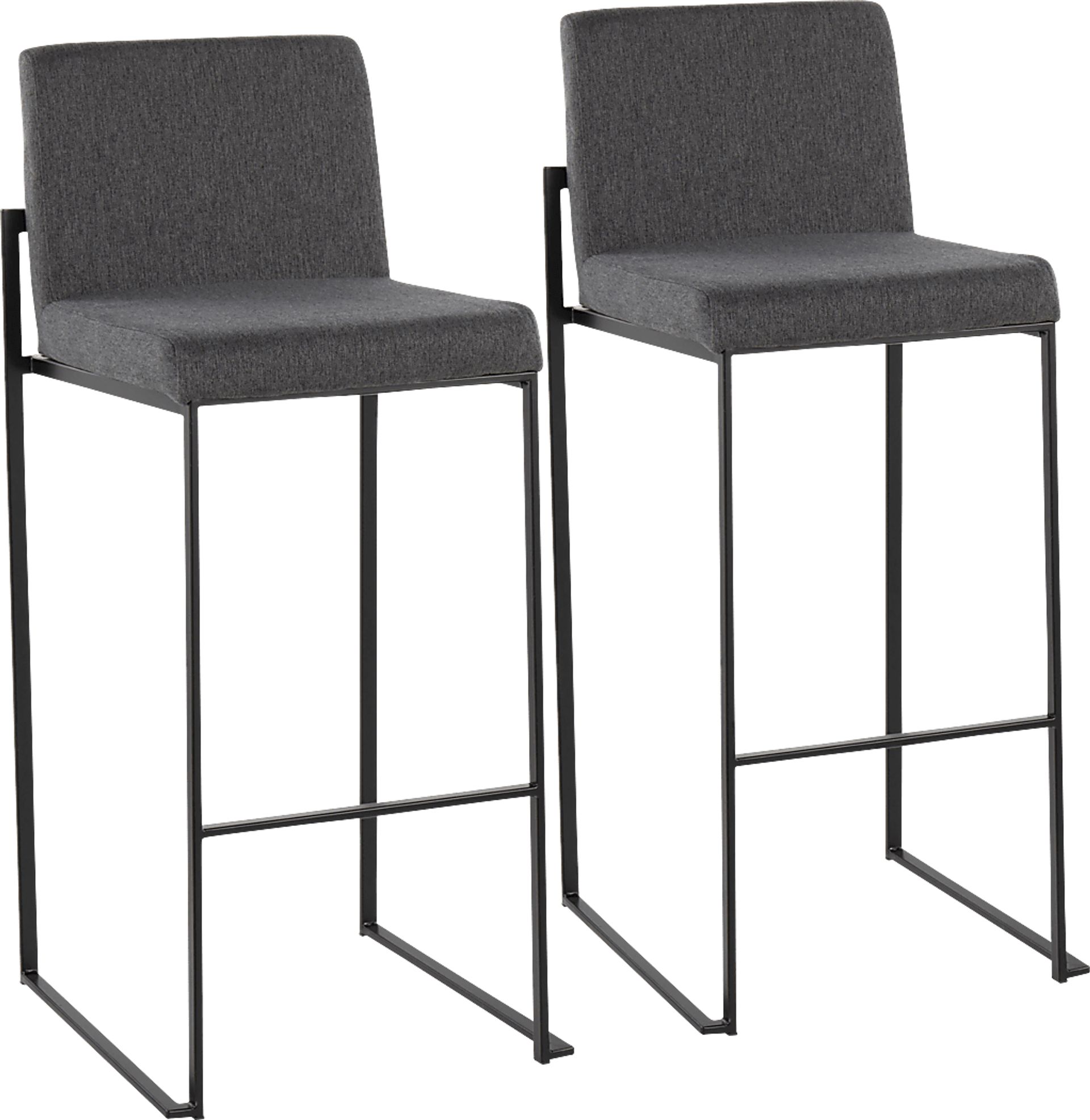 Arelane II Charcoal Barstool, Set of 2 - Image 1