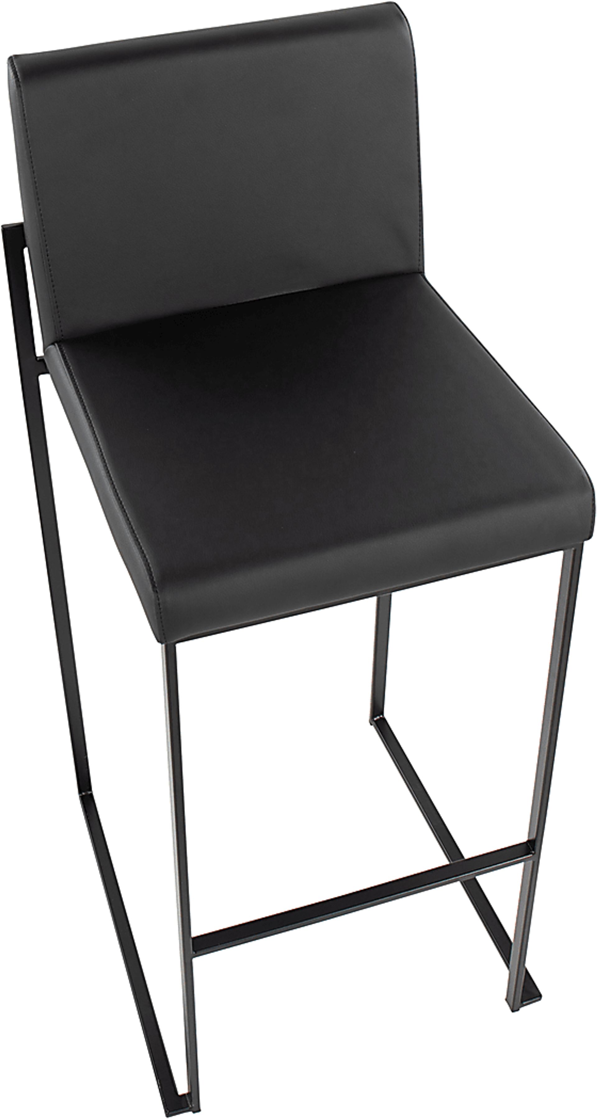Arelane III Black Barstool, Set of 2 - Image 4