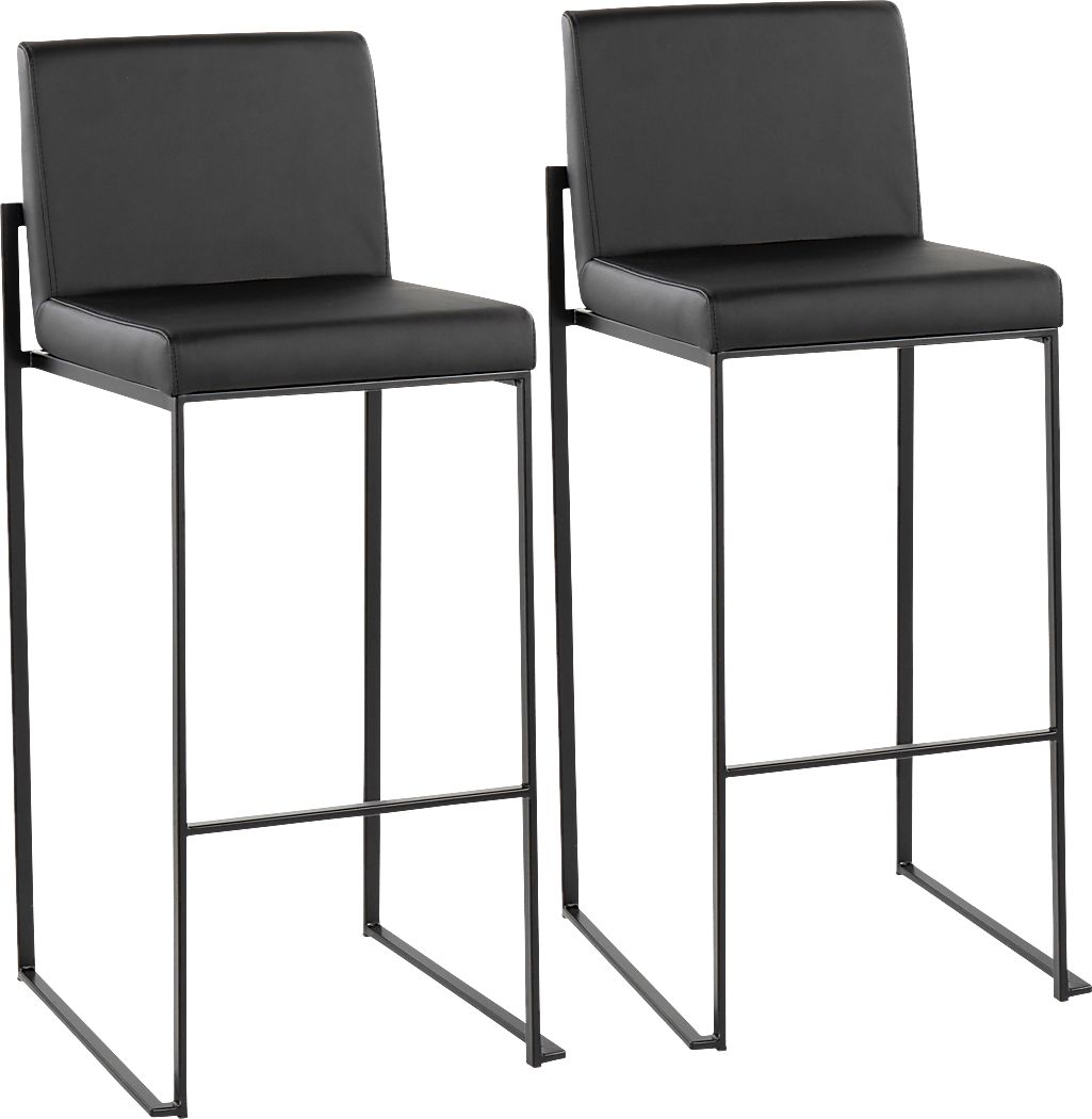Arelane III Black Barstool, Set of 2