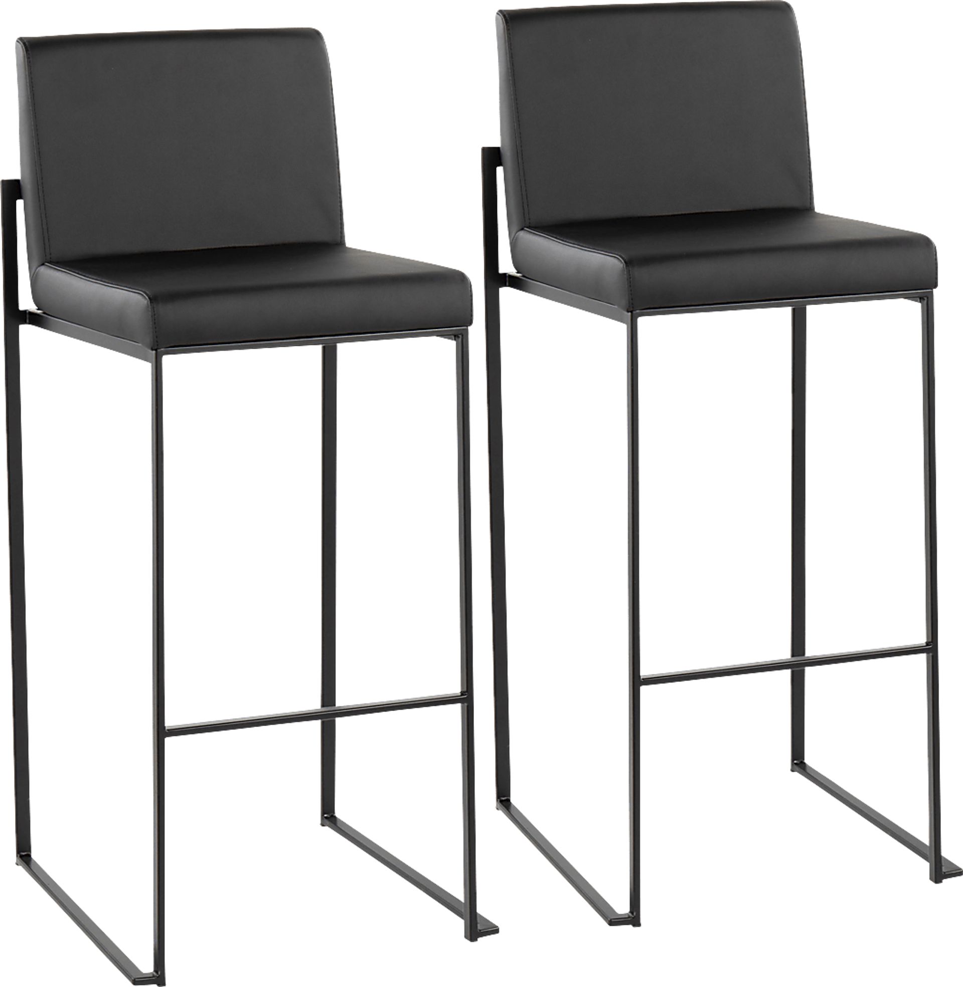 Arelane III Black Barstool, Set of 2 - Image 1