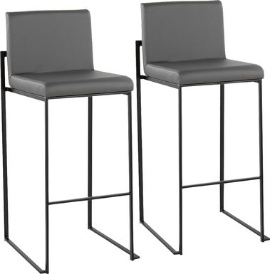 Arelane III Dark Gray Barstool, Set of 2