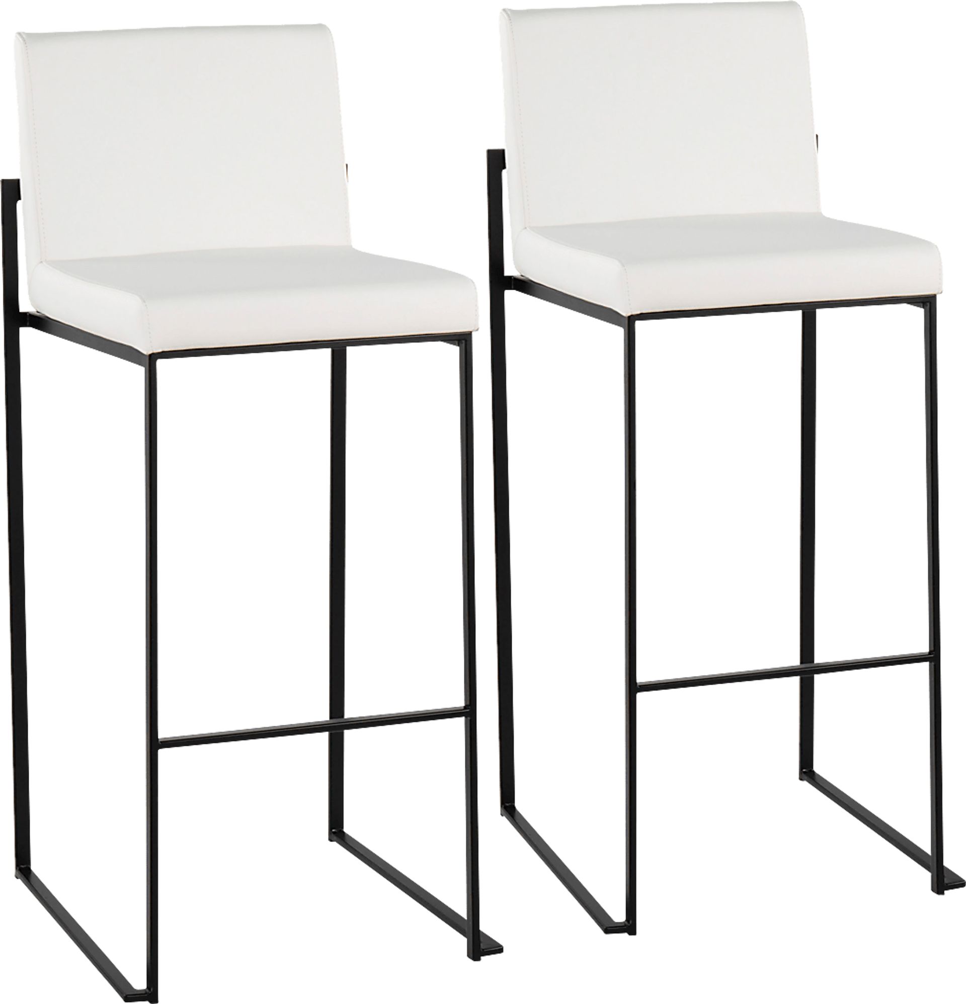 Arelane III White Barstool, Set of 2 - Image 1