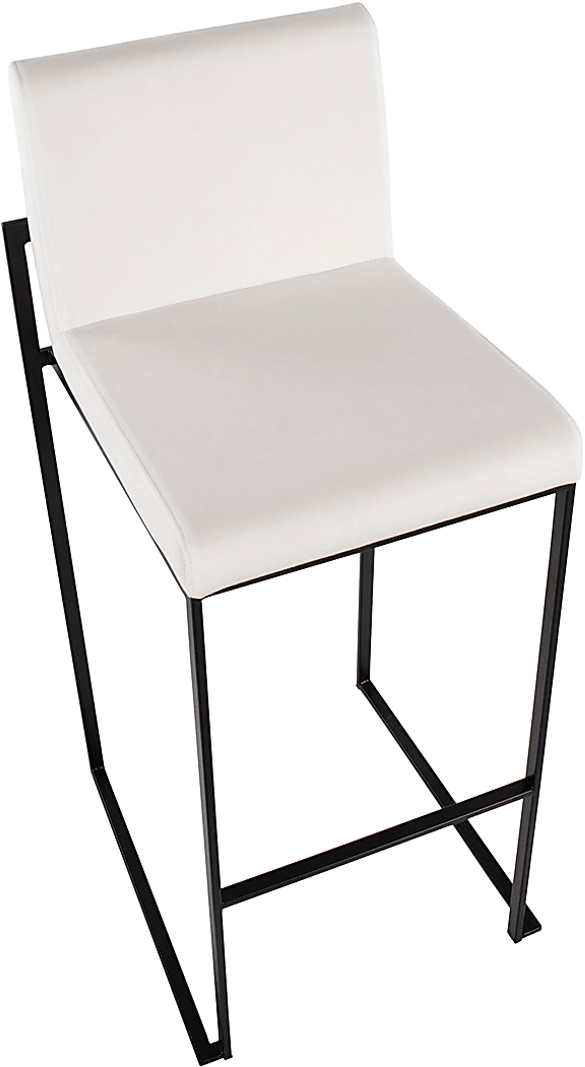 Arelane IV White Barstool, Set of 2 - Image 4