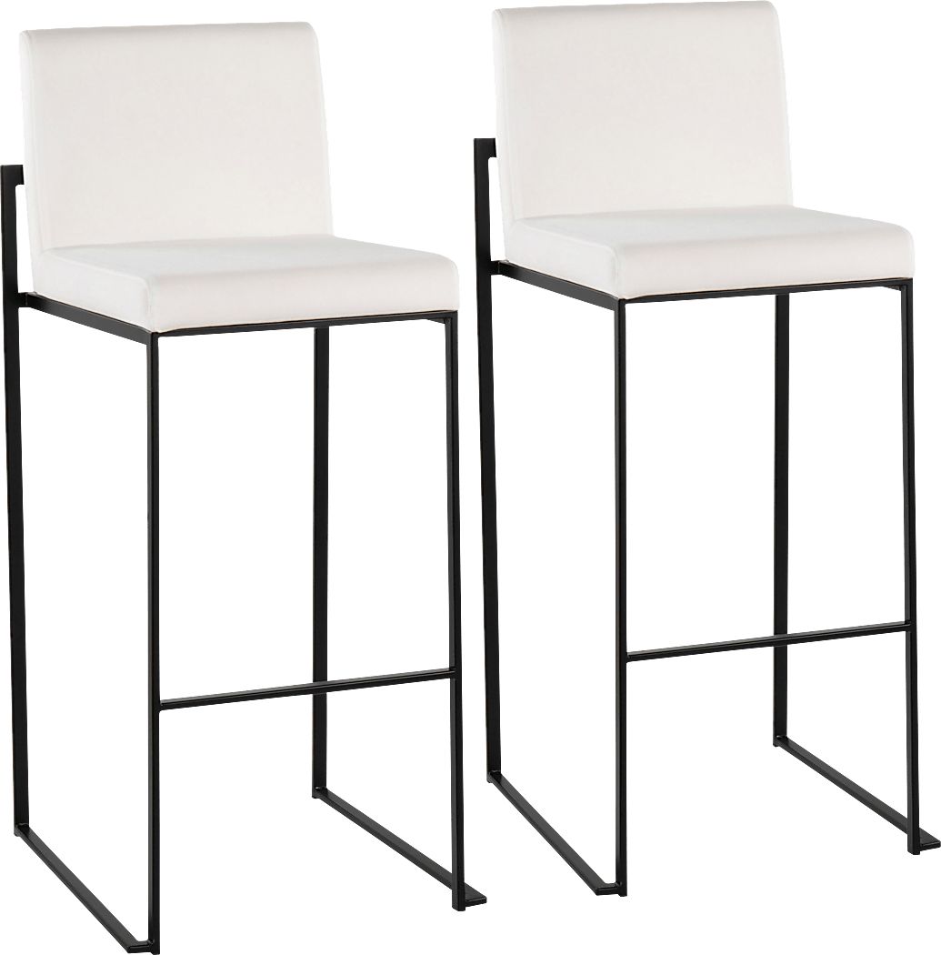 Arelane IV White Barstool, Set of 2