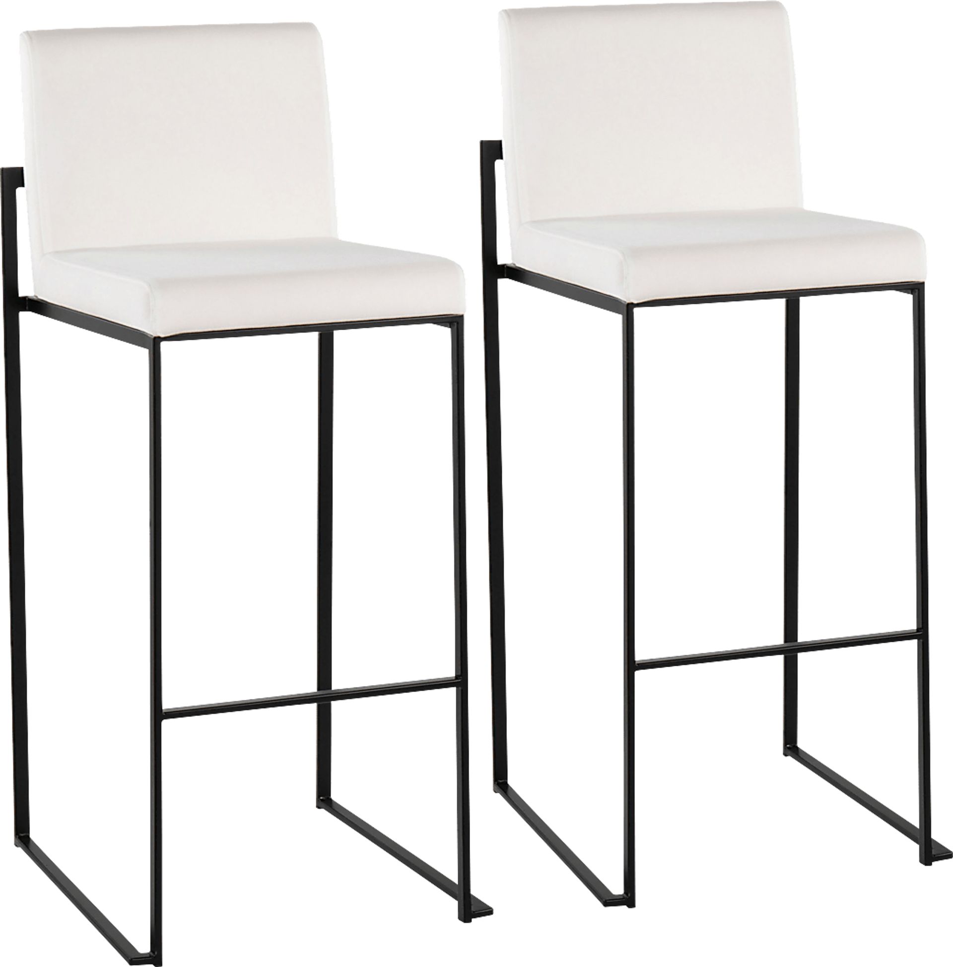 Arelane IV White Barstool, Set of 2 - Image 1