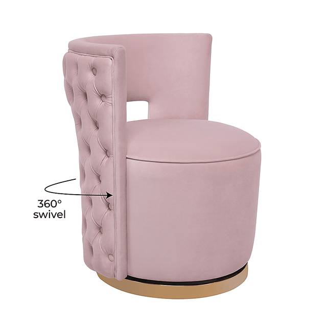 Arelia Lynn Blush Accent Chair - Thumbnail - Image 5