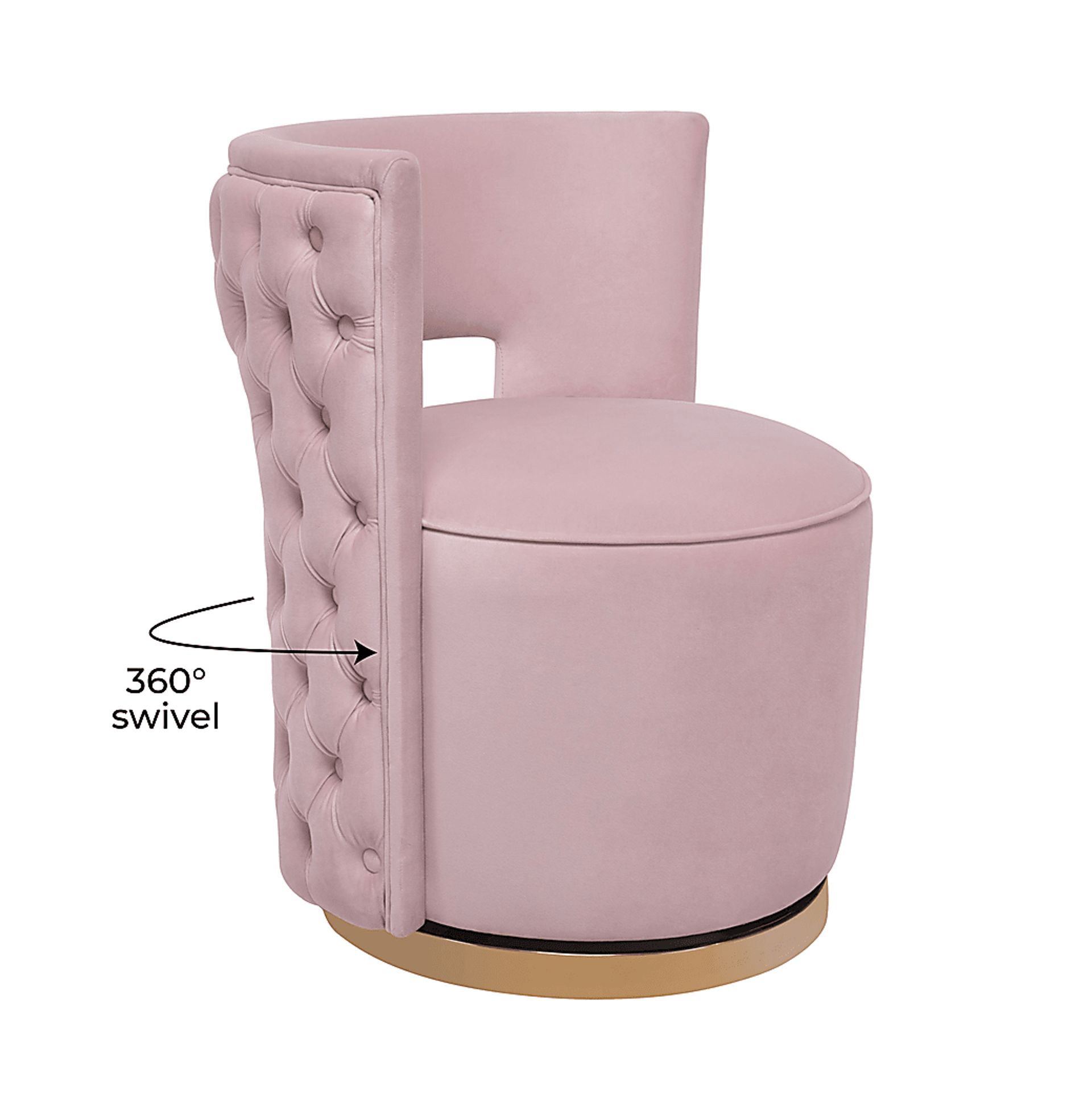 Arelia Lynn Blush Accent Chair - Image 5