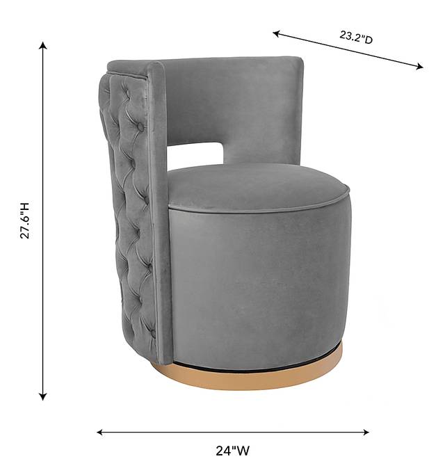 Arelia Lynn Gray Accent Chair - Thumbnail - Image 8