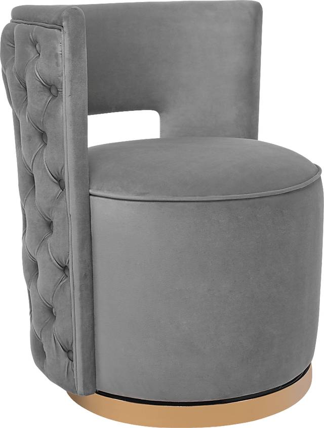 Arelia Lynn Gray Accent Chair - Thumbnail - Image 1