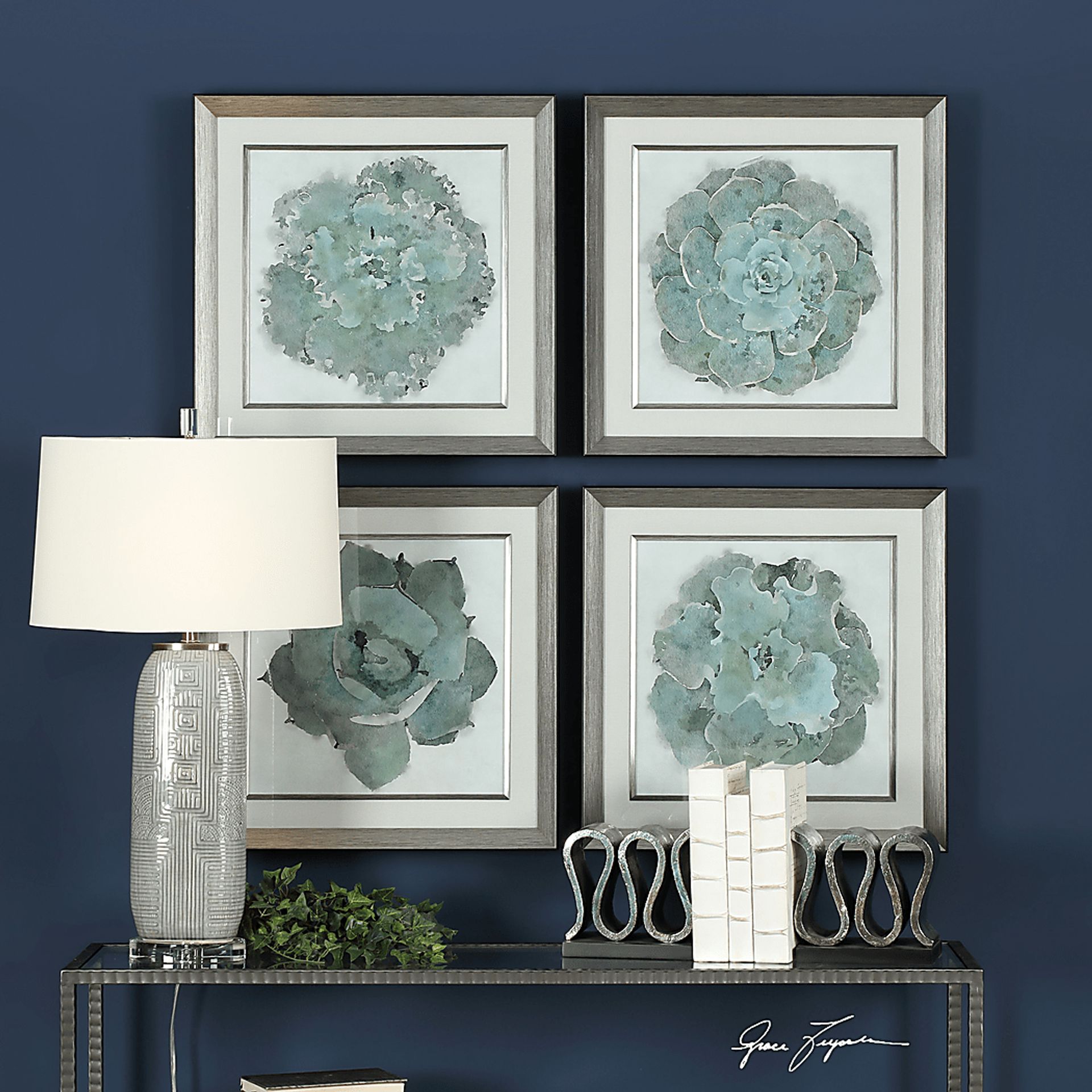 Arely Green Artwork, Set of 4 - Image 3