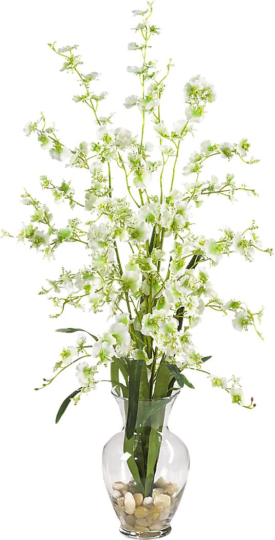 Aremy White Orchid Silk Floral