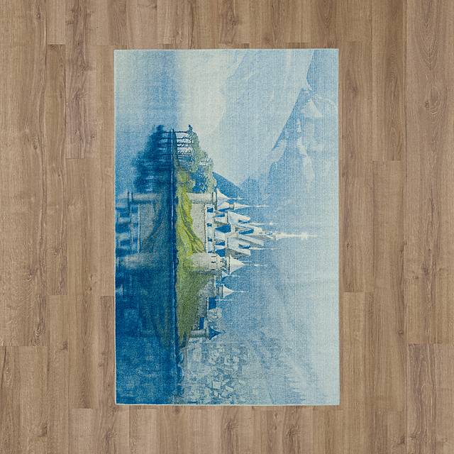 Kids Disney's Arendelle On The Lake Blue 3'3 x 5' Rug - Thumbnail - Image 4