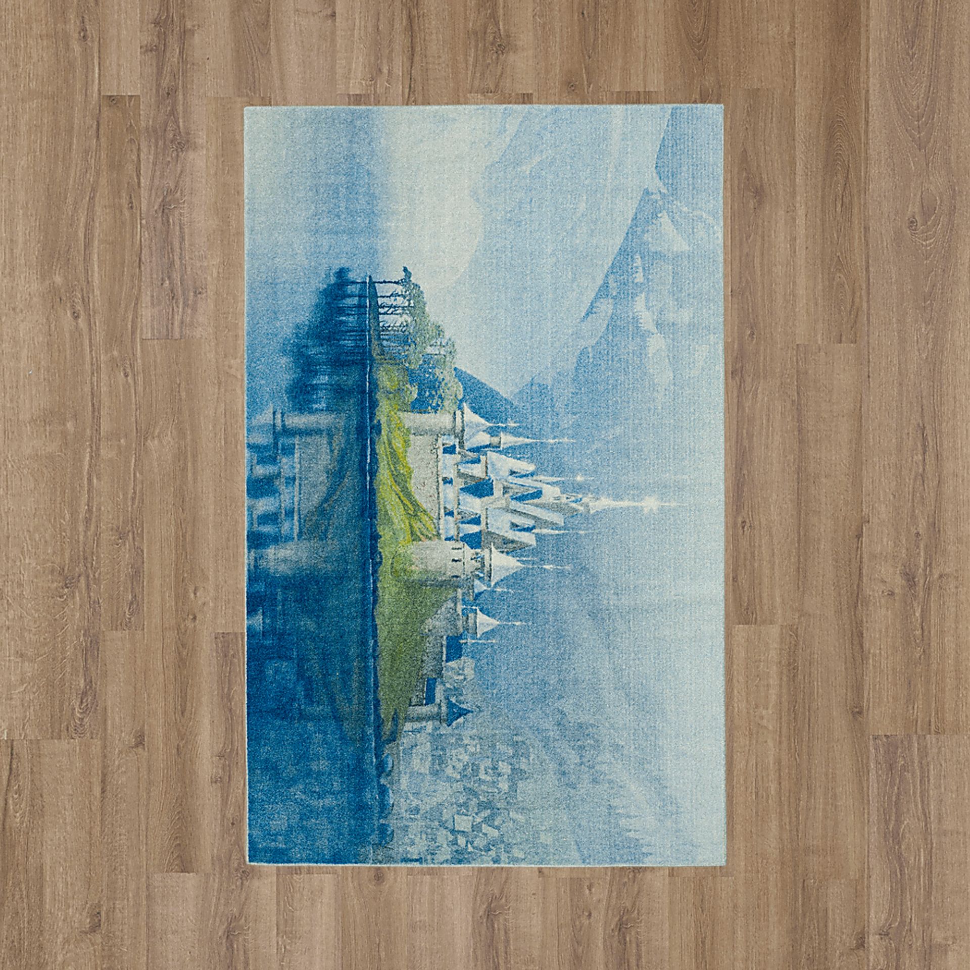 Kids Disney's Arendelle On The Lake Blue 3'3 x 5' Rug - Image 4