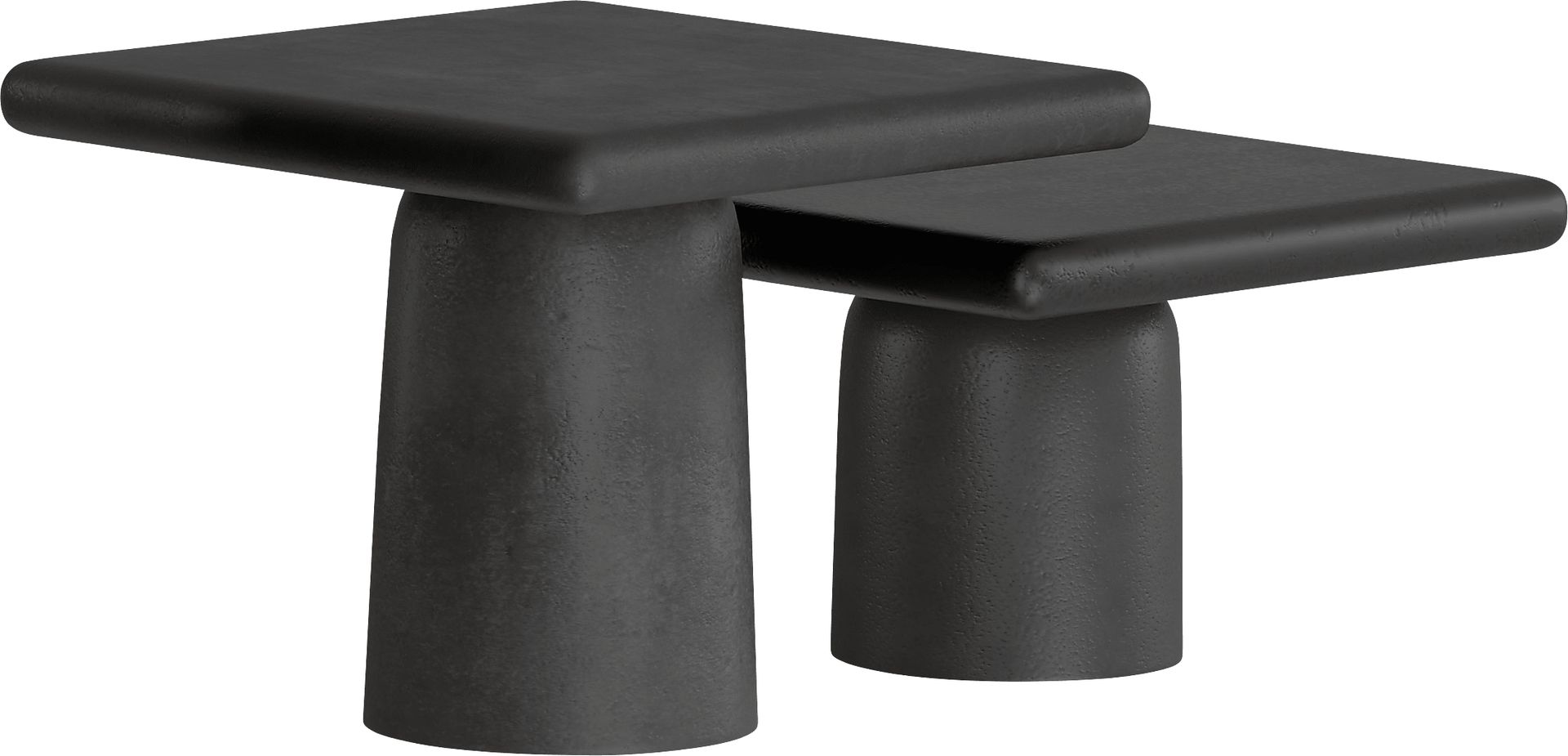 Arezo Black Nesting Table, Set of 2 - Image 1