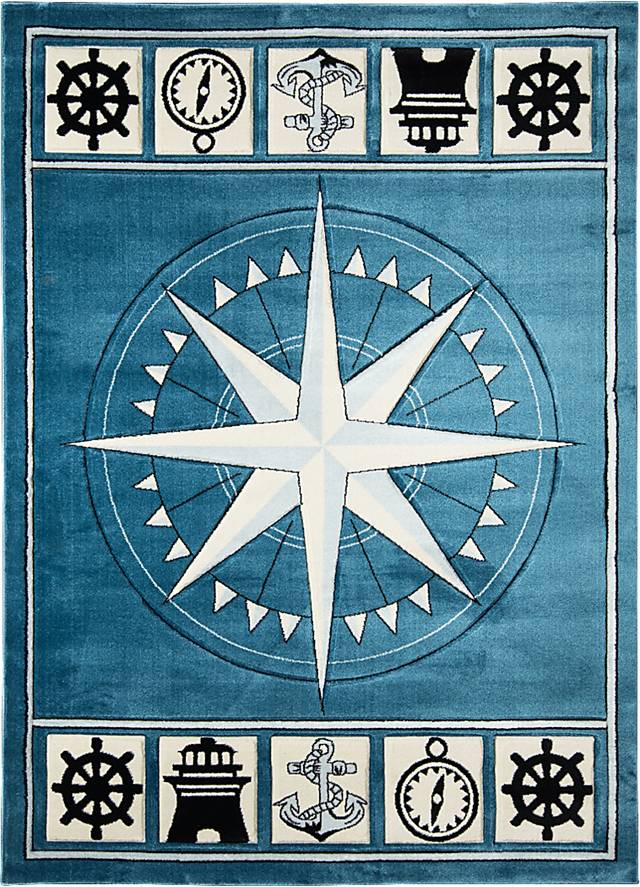 Argelia Blue 7'8 x 10'2 Rug - Thumbnail - Image 1