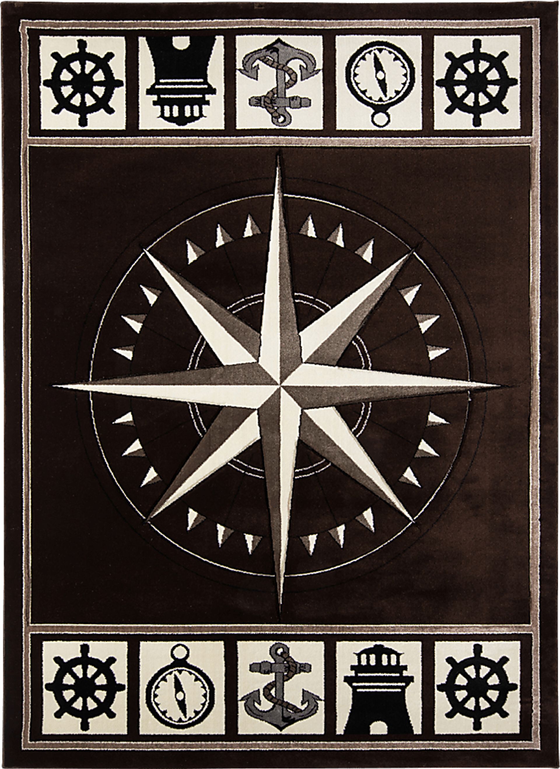 Argelia Dark Brown 7'8 x 10'2 Rug - Image 1