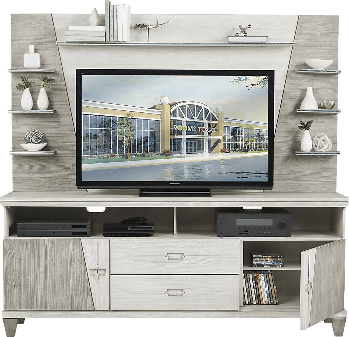 Argento Gray 2 Pc Wall Unit | Rooms to Go