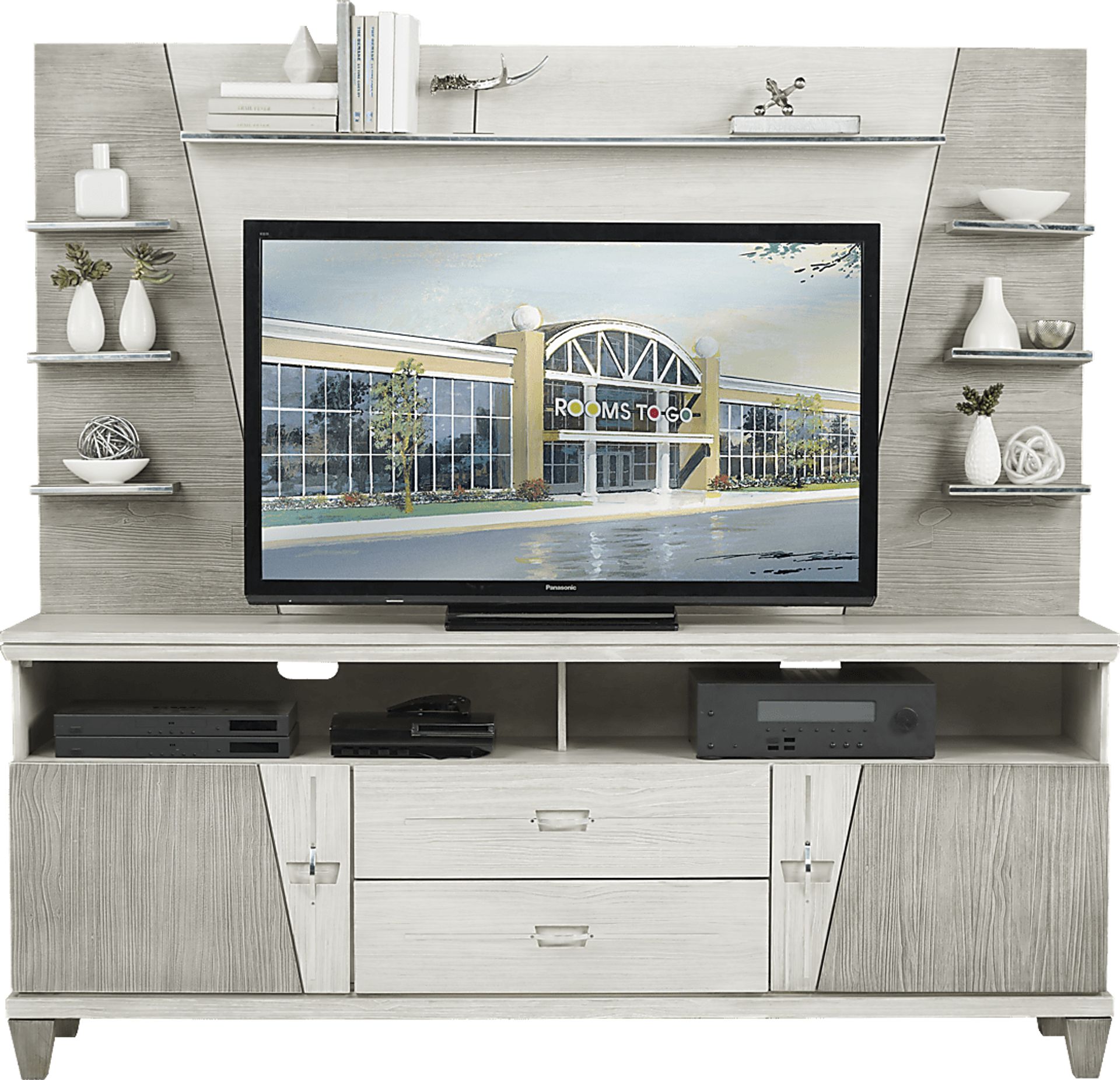 Argento Gray 2 Pc Wall Unit - Image 1