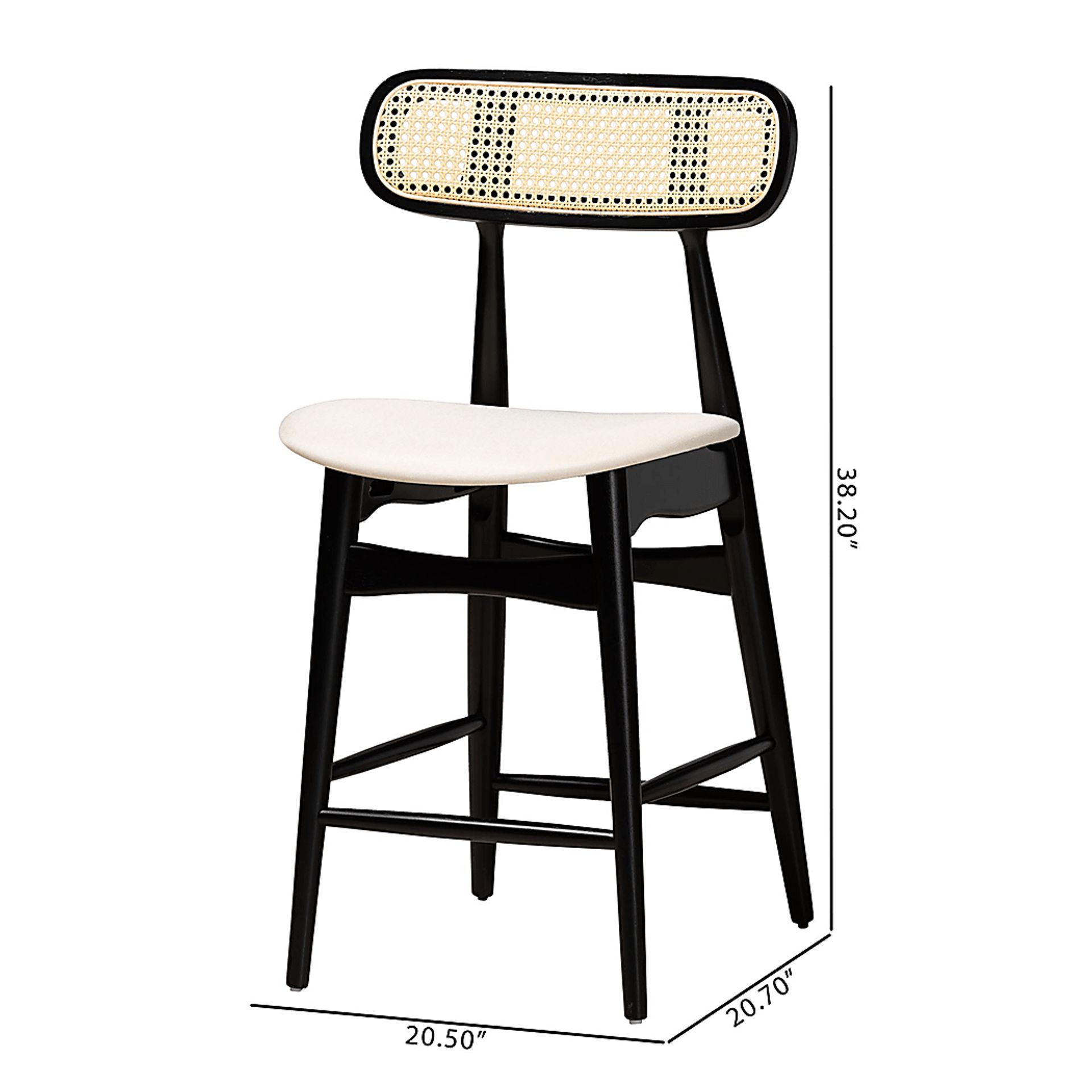 Argilla Black Counter Stool, Set of 2 - Image 9
