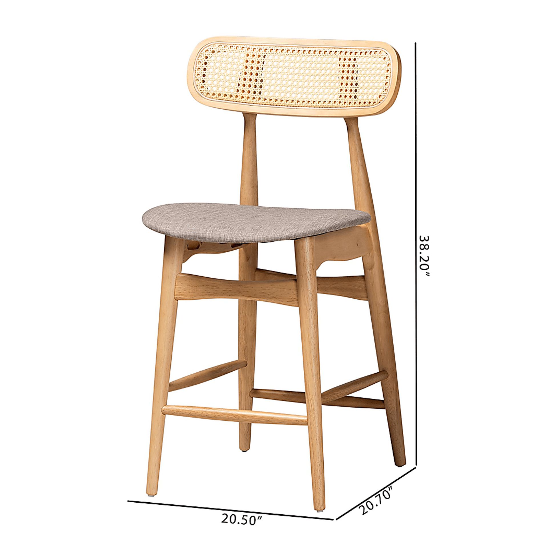 Argilla Light Brown Counter Stool, Set of 2 - Image 9