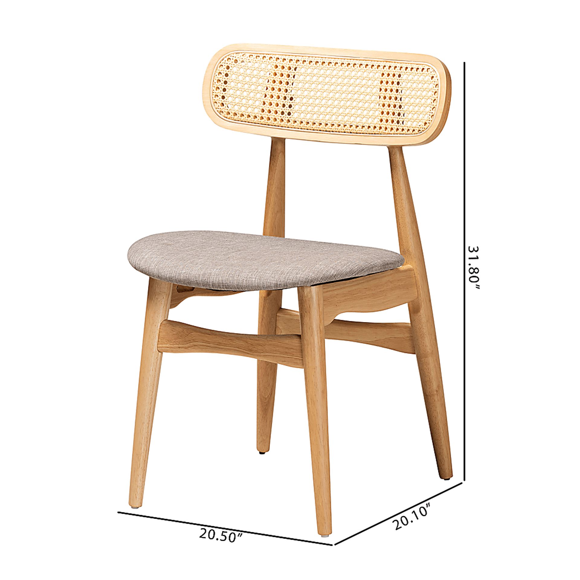Argilla Light Brown Side Chair, Set of 2 - Image 8