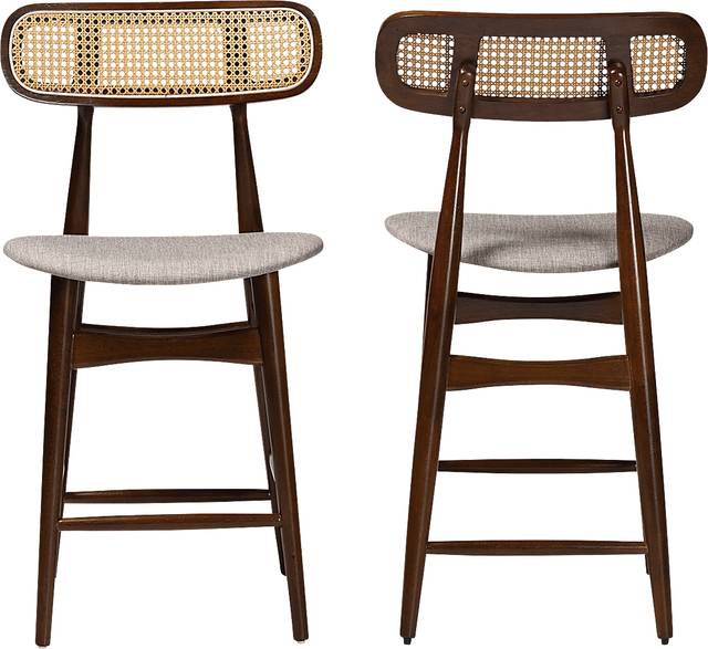 Argilla Walnut Brown Counter Stool, Set of 2 - Thumbnail - Image 4