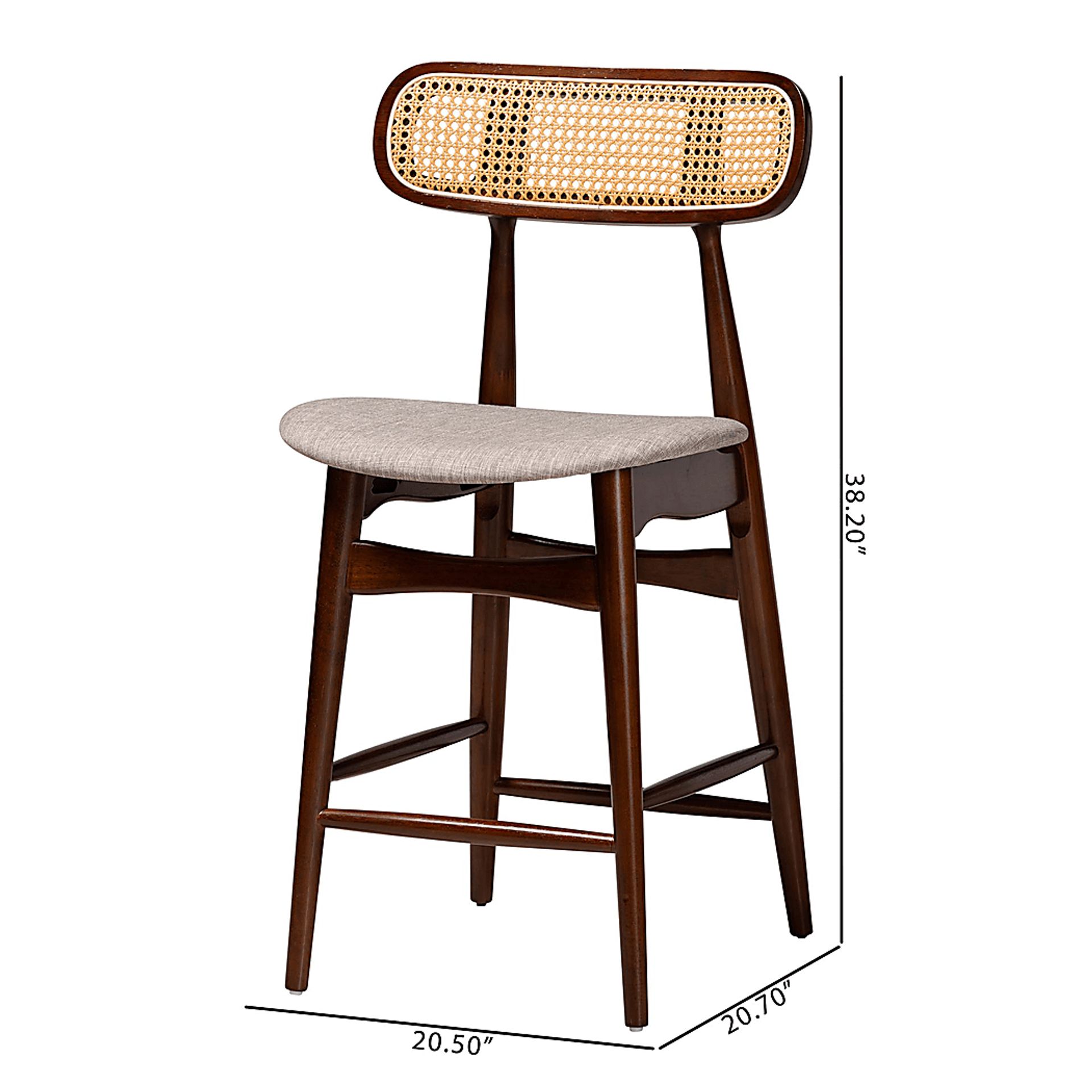 Argilla Walnut Brown Counter Stool, Set of 2 - Image 9