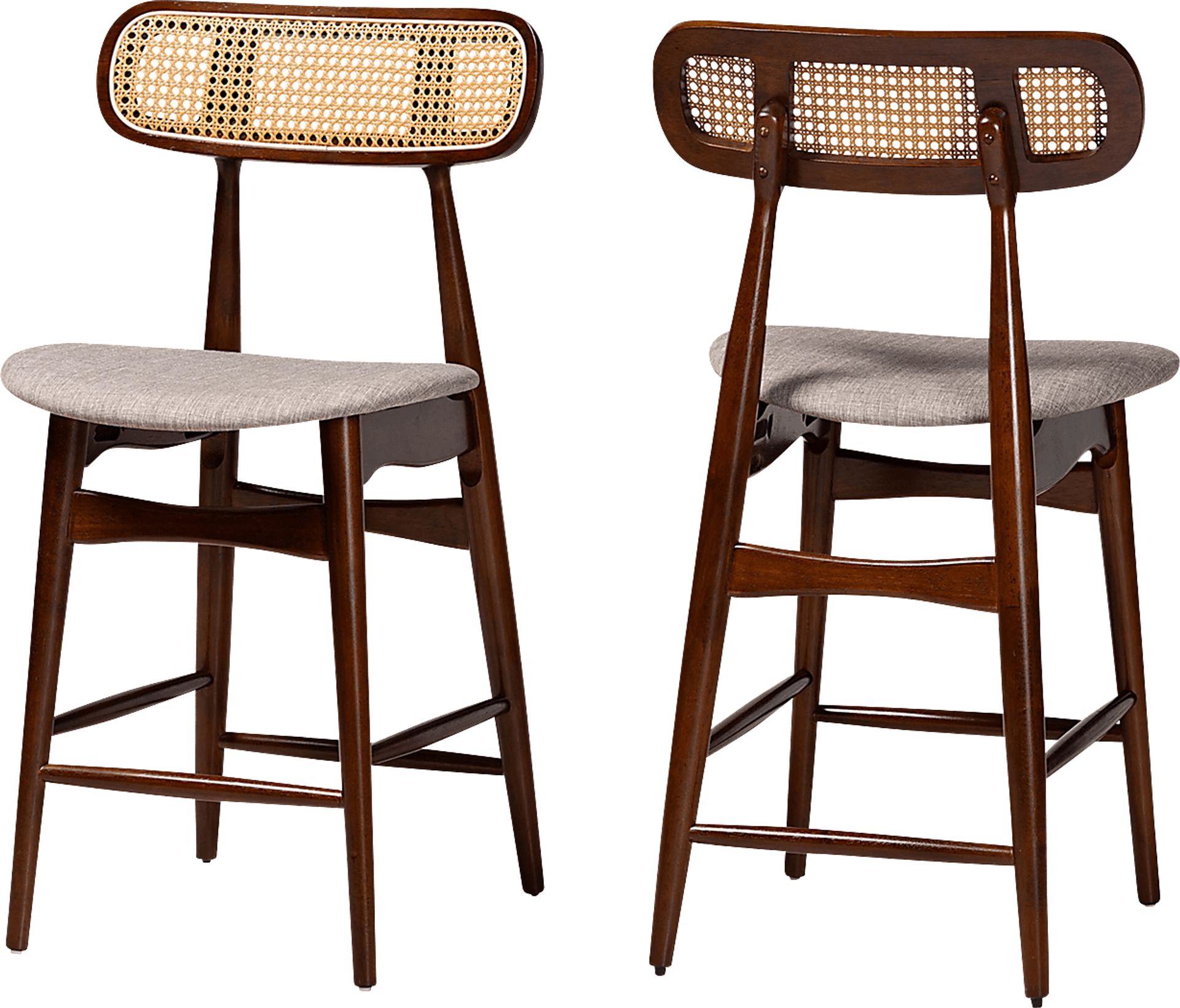 Argilla Walnut Brown Counter Stool, Set of 2 - Image 1