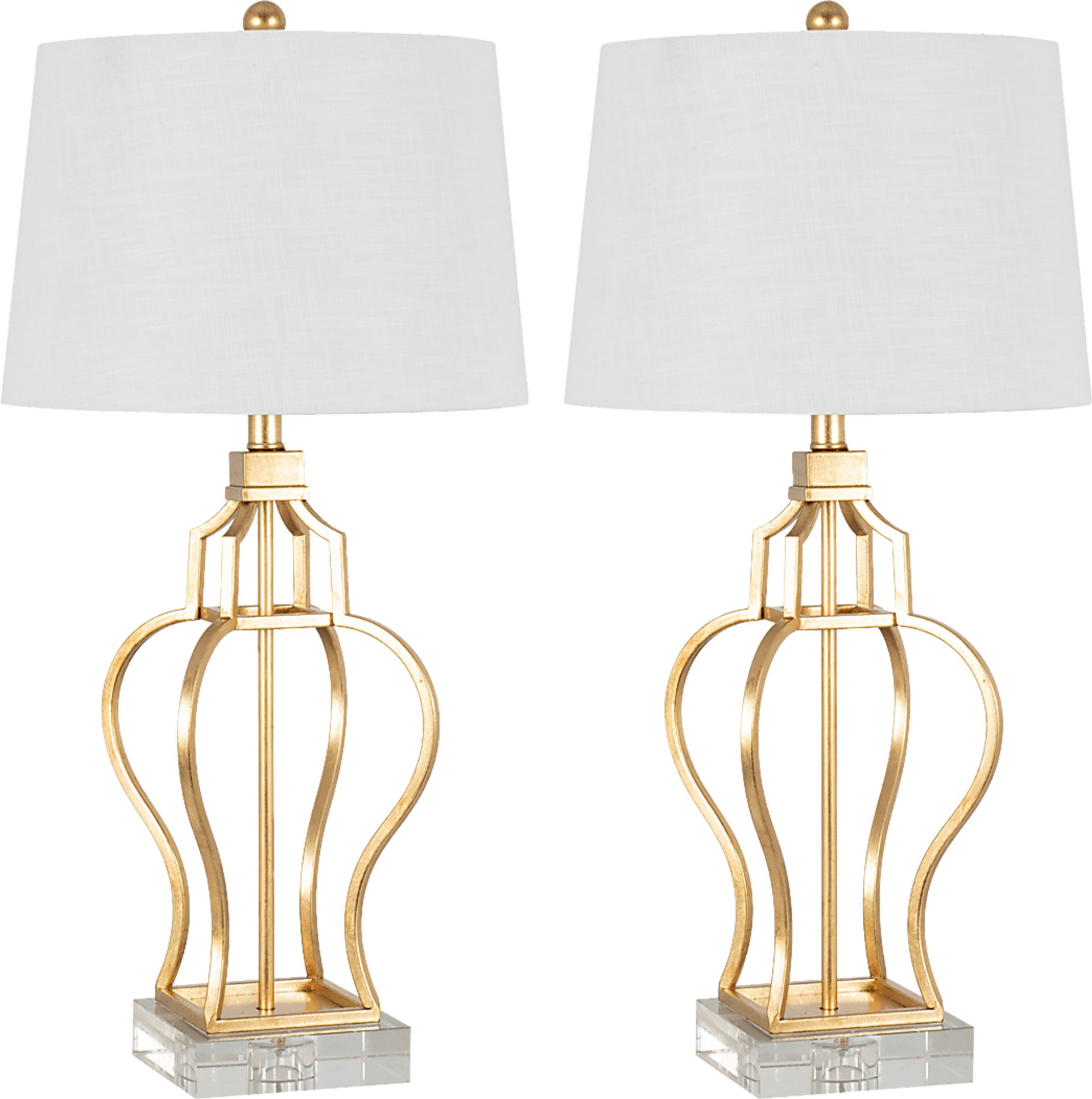Argyle Boulevard Gold Table Lamps, Set of 2 - Image 1