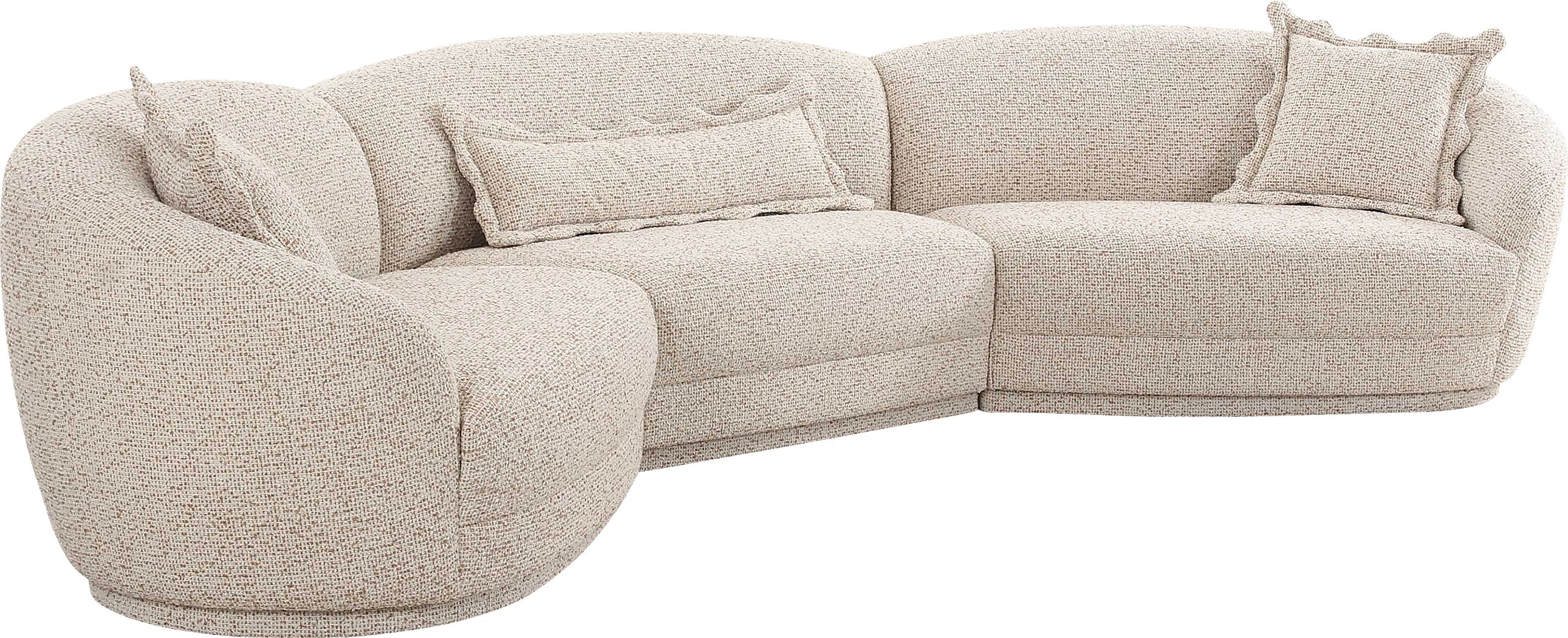 Argyll Beige 3 Pc Sectional