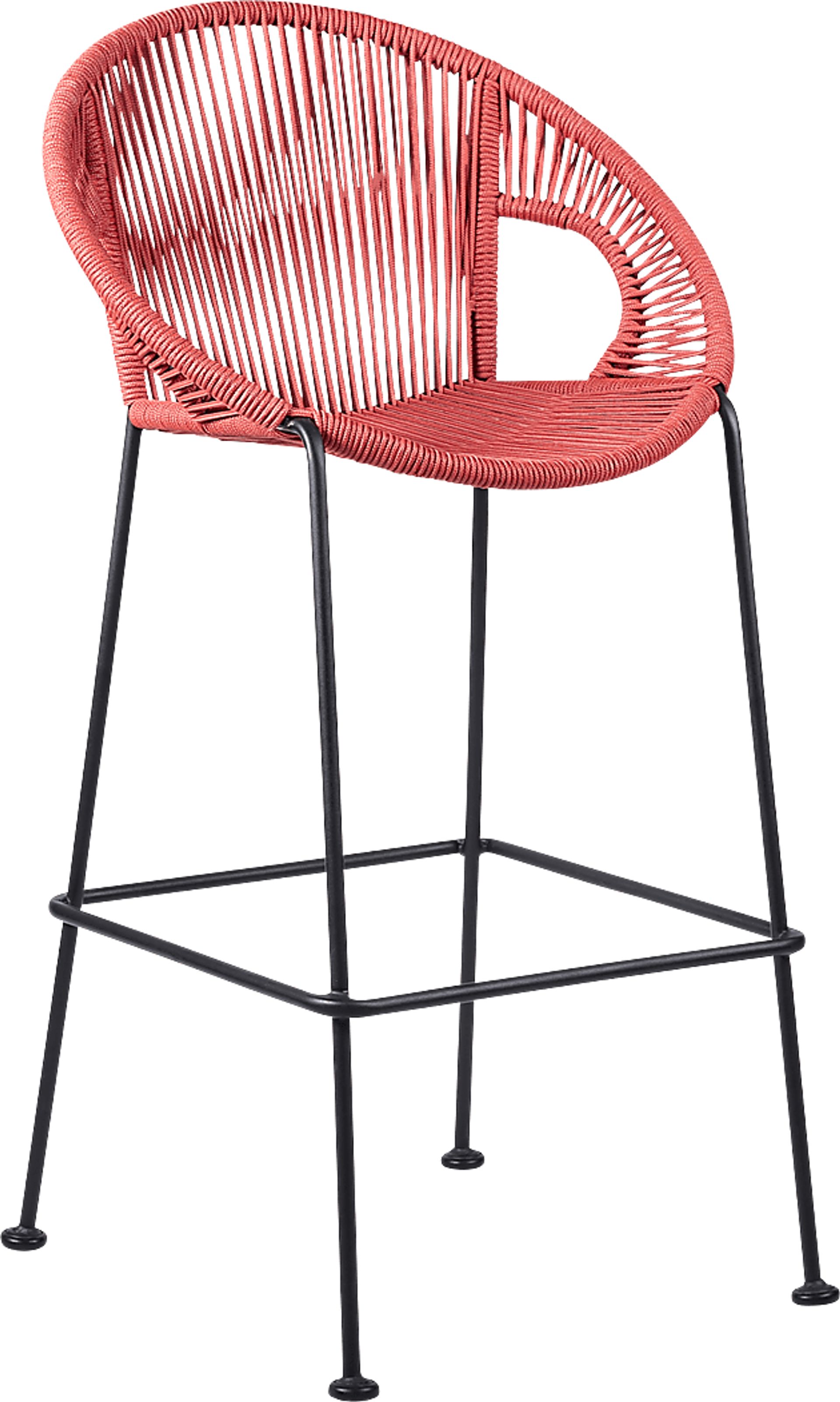 Ariael Red Outdoor Barstool - Image 1