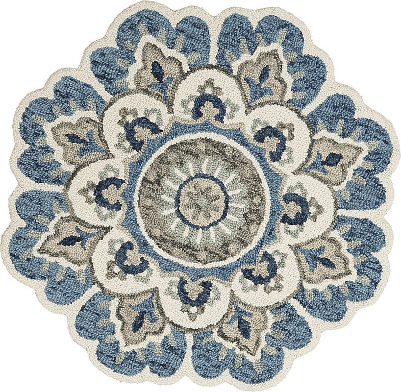 Ariam Blue 6' Round Rug