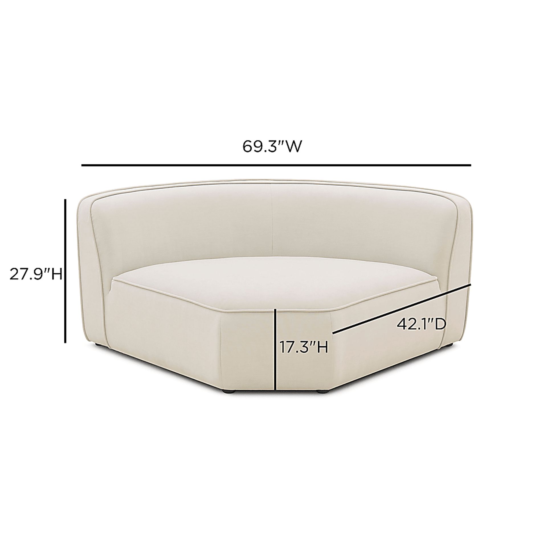 Ariam Brown Wedge Corner Chair - Image 2